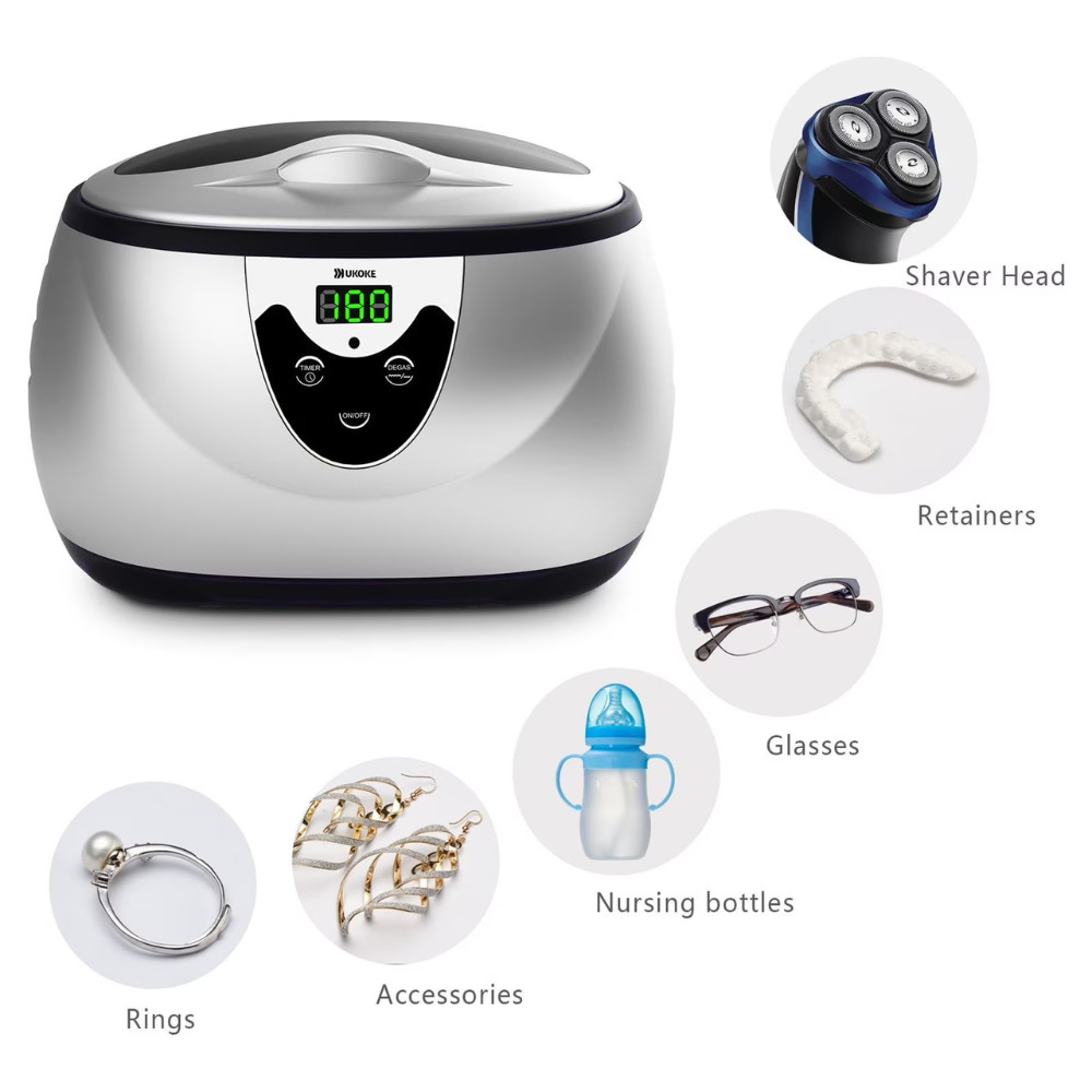 Ukoke UUC06S Ultrasonic Cleaner for Jewelry, Eyeglasses, Rings, and Watches NEW