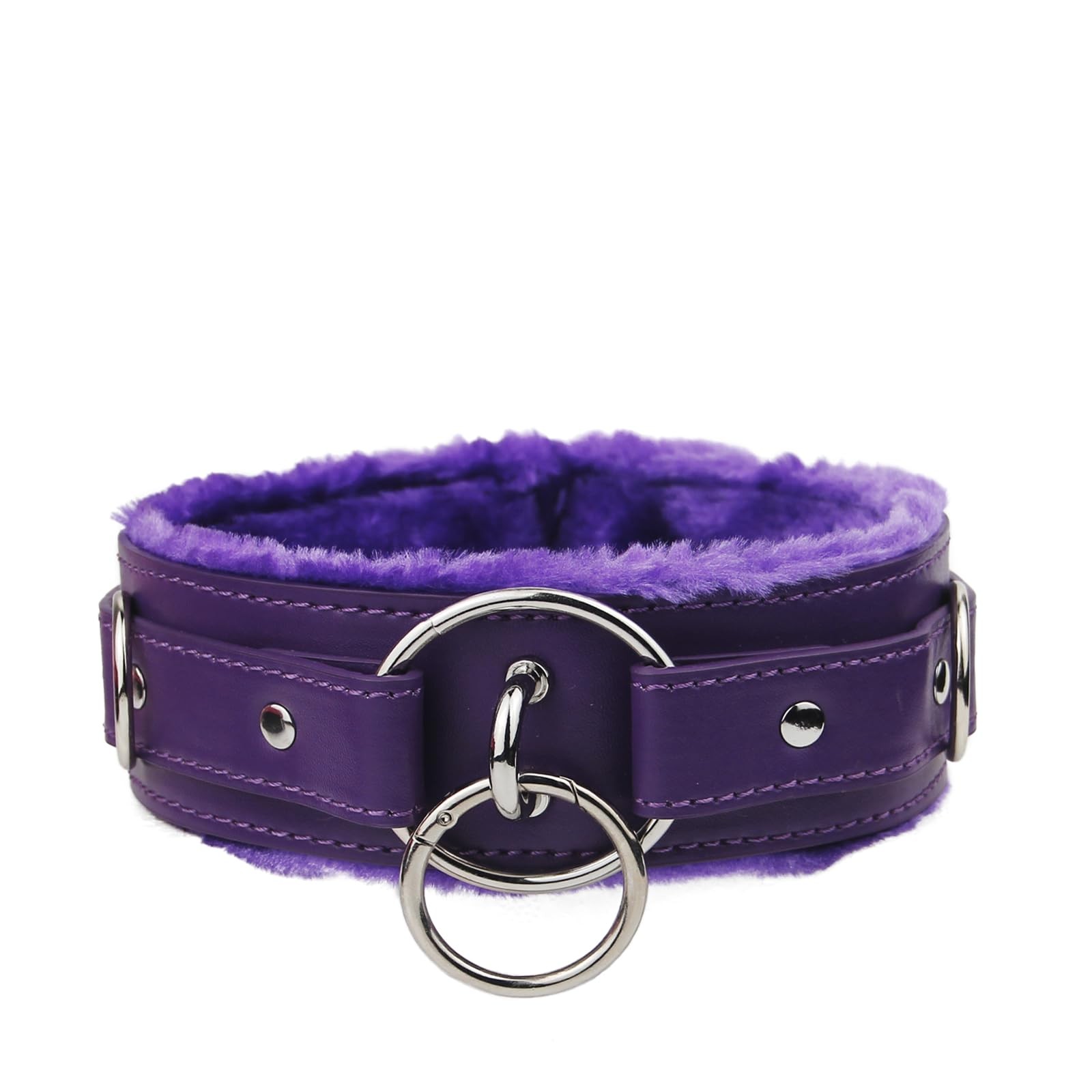 Leather choker Collar with Lock Adjustable Size for women