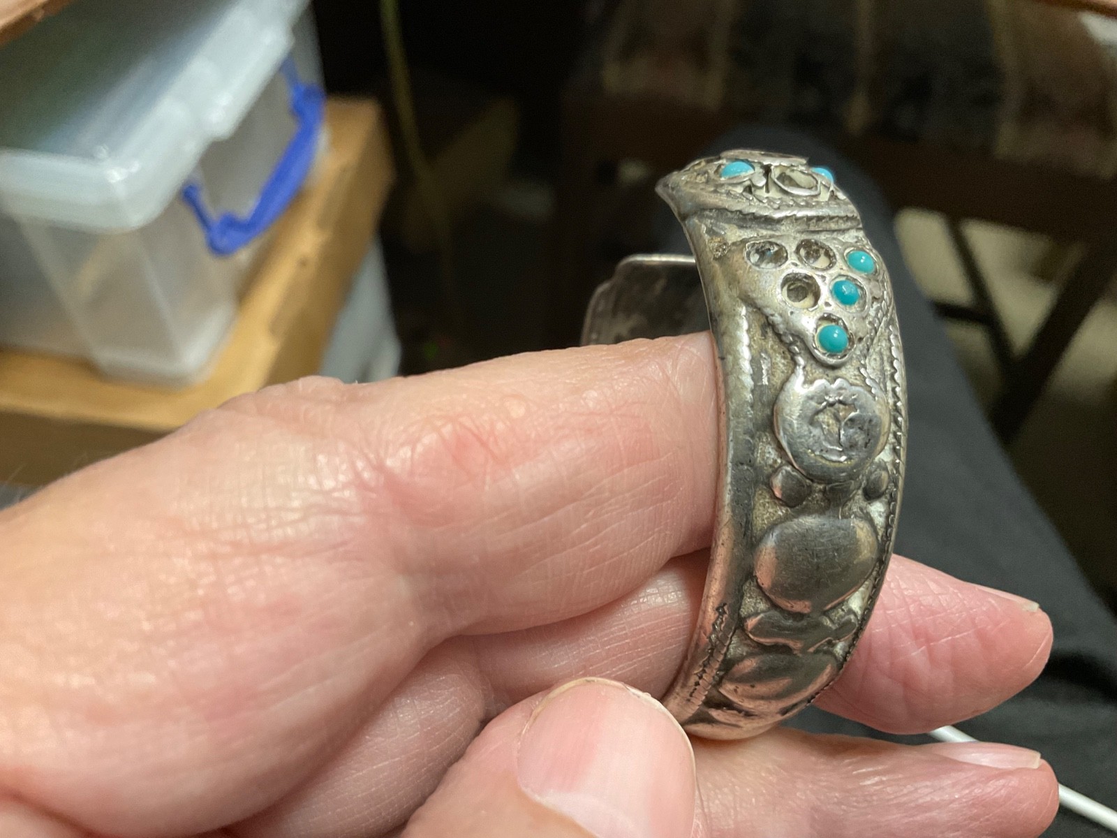 Afghan Kuchi/Pashtun Silver Tribal Cuff, Mid 20th Century, 69.20 Grams