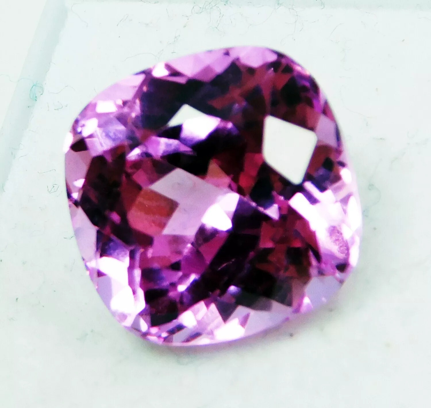 Gorgeous Natural Pink Kunzite EGL Certified 10-12 Ct Radiant Cut Loose Gemstone