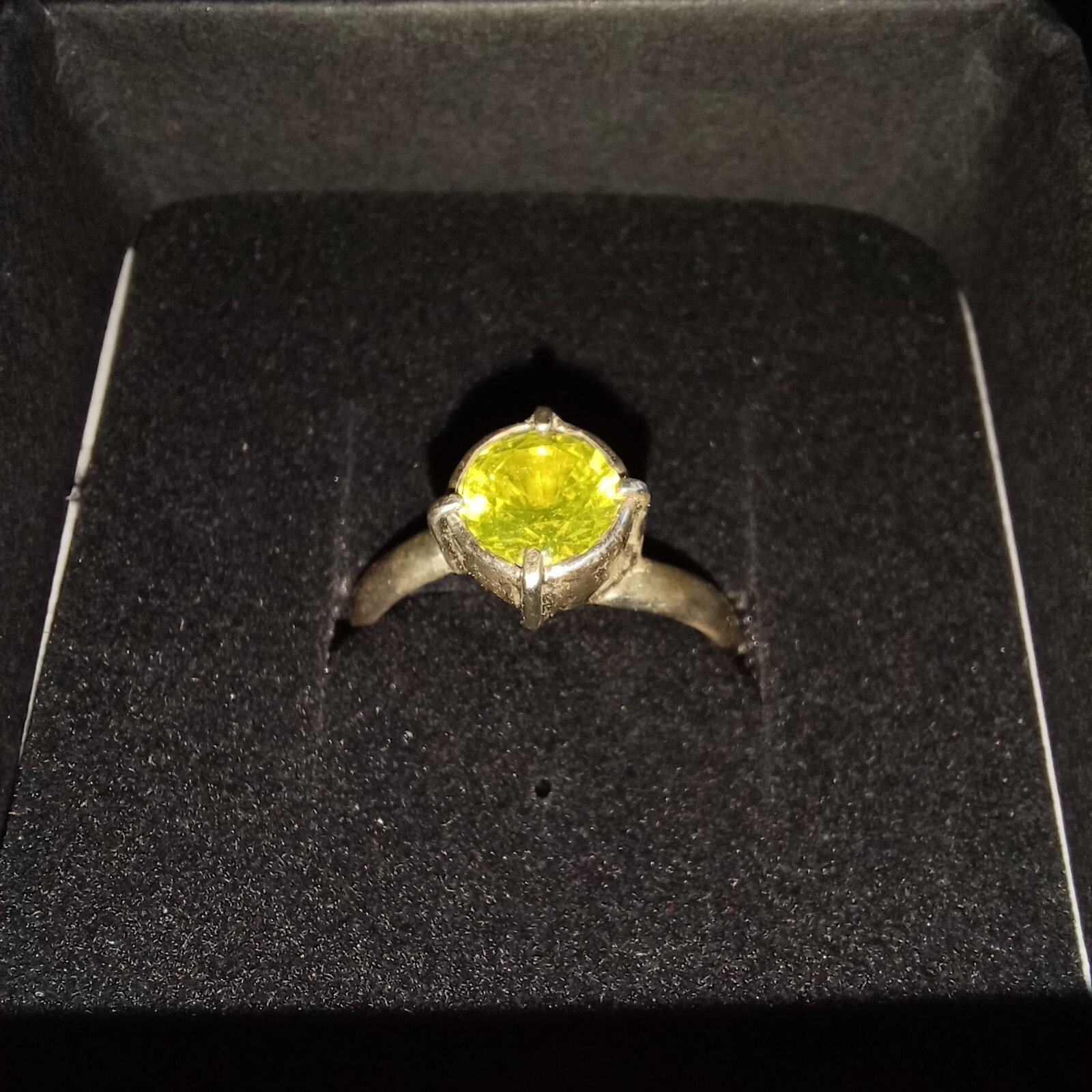 HillaboldJewelry Hand Crafted YAG Yttrium Aluminum Ring Sterling Silver Size6.75
