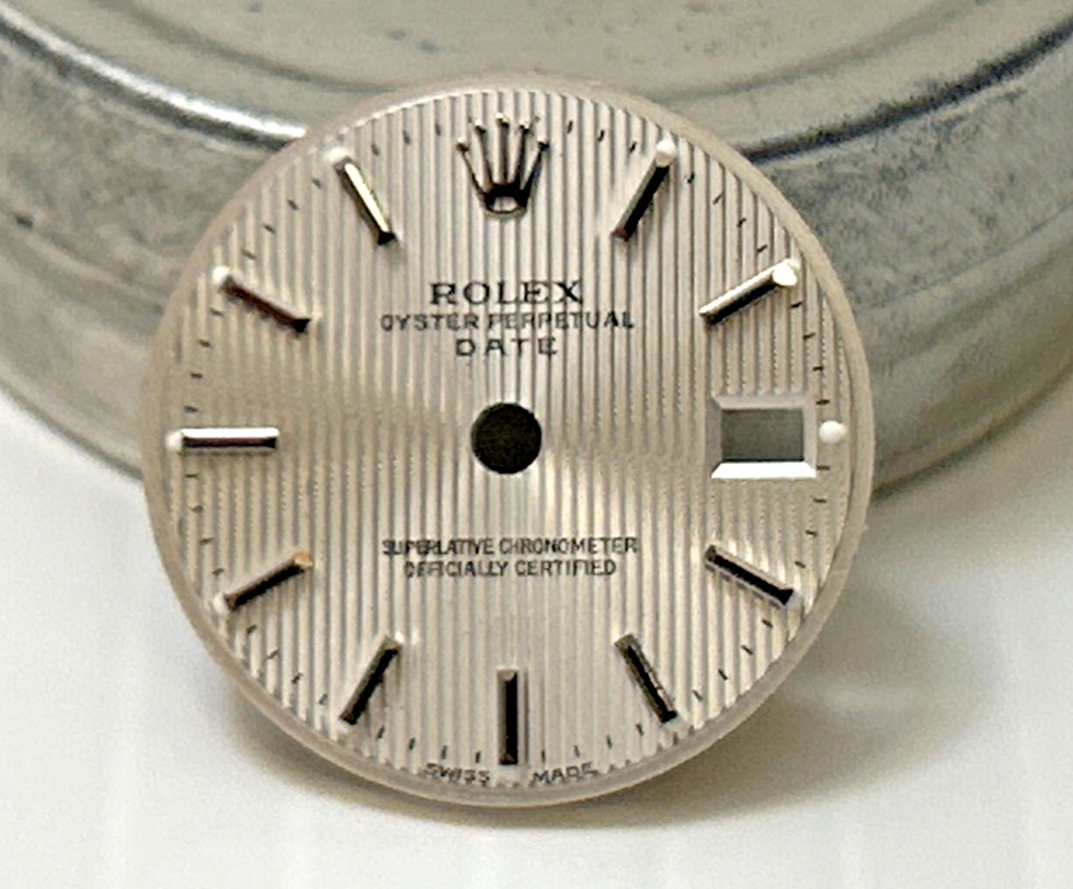 Genuine Rolex Ladies Datejust 26mm Silver Quickset Watch Dial