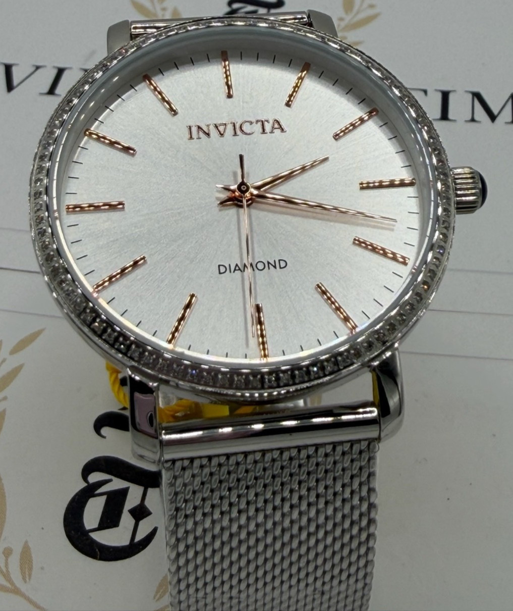 Invicta Elite Diamond 0.32 Carat Diamond Unisex Watch – 38mm, Steel (48747)