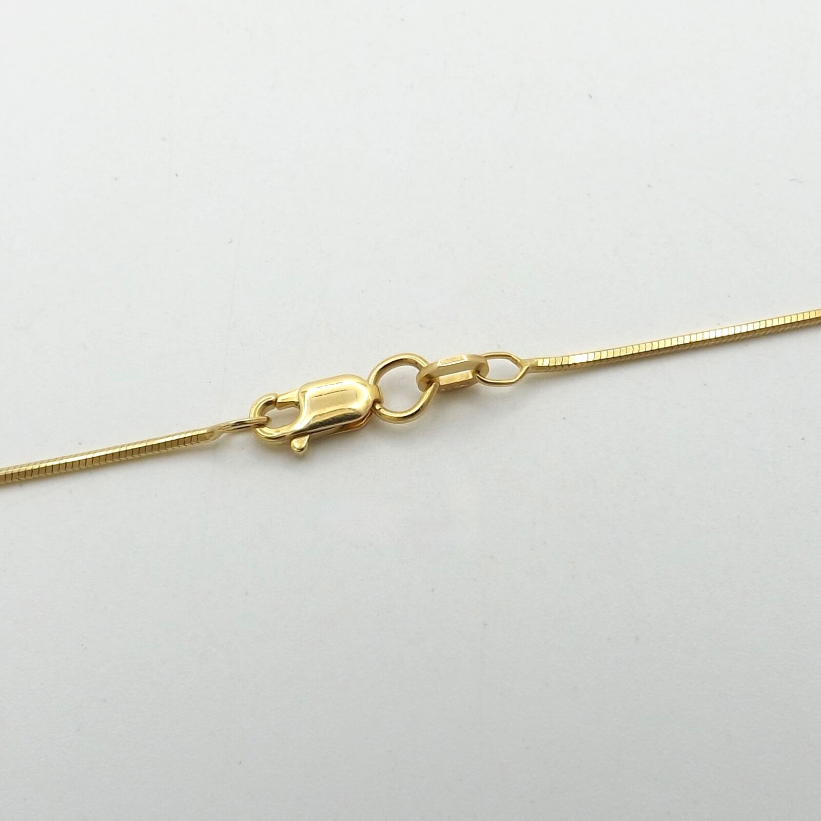 Solid 14k Yellow Gold Snake Link Pendant Chain Necklace RCI Italy 17in New