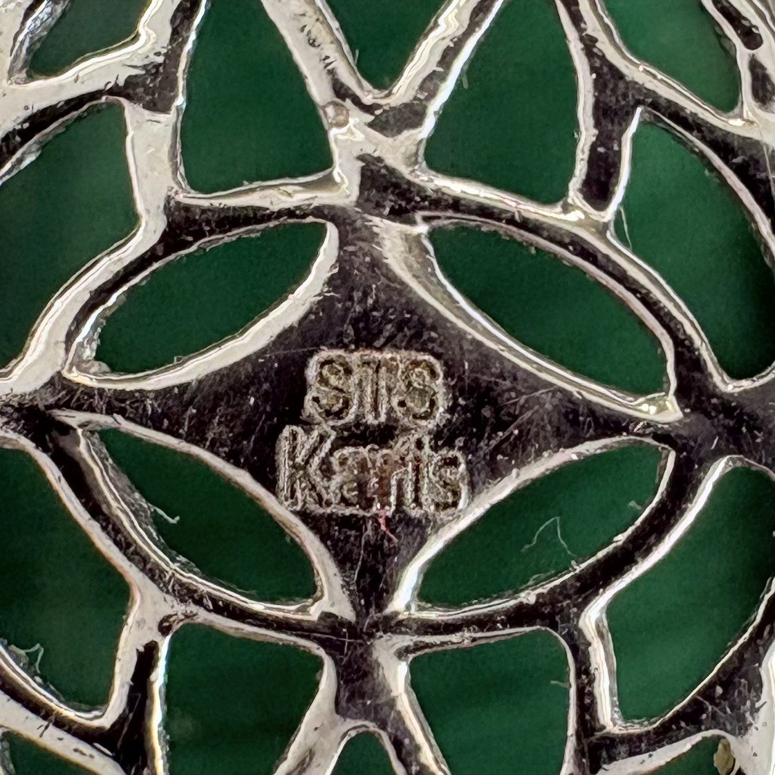 African Malachite-Peridot Karis STS Dangle Lever Back Earrings Platinum Plated