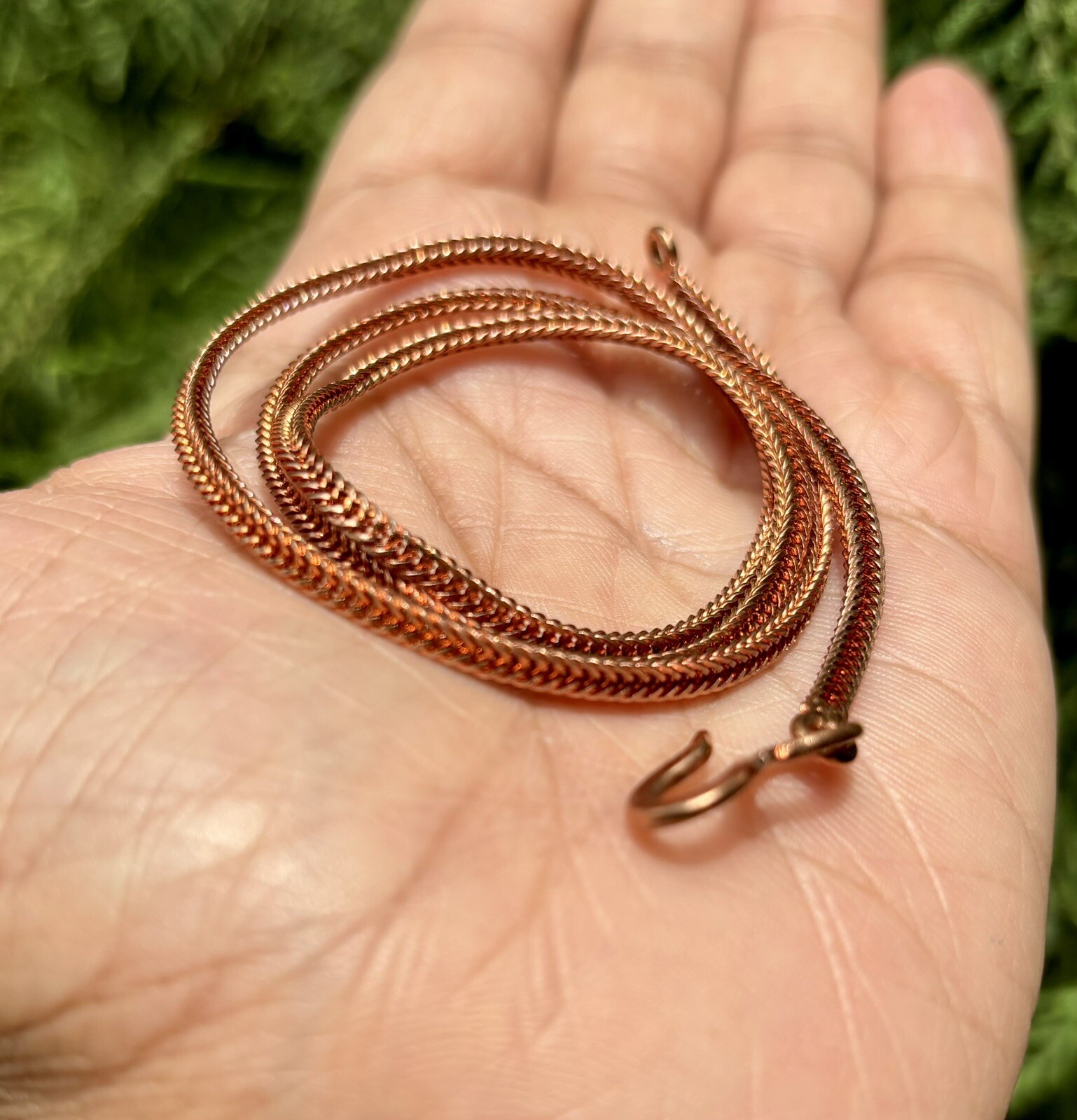 6 inch Pure Copper Wheat Chain Bracelet, Healing Copper Jewelry, Spiritual