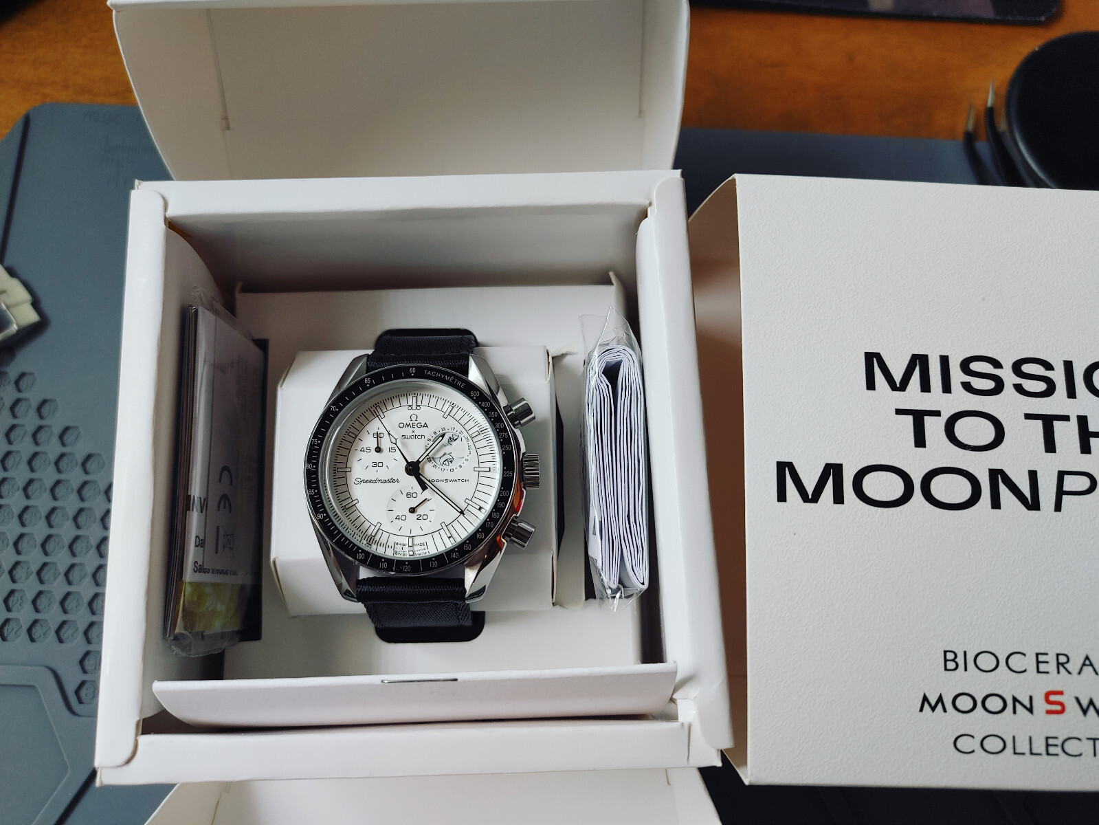 PE50 Moonswatch Movement Ring – *FOR PLAIN SILVER CASE BACK* – Read Description