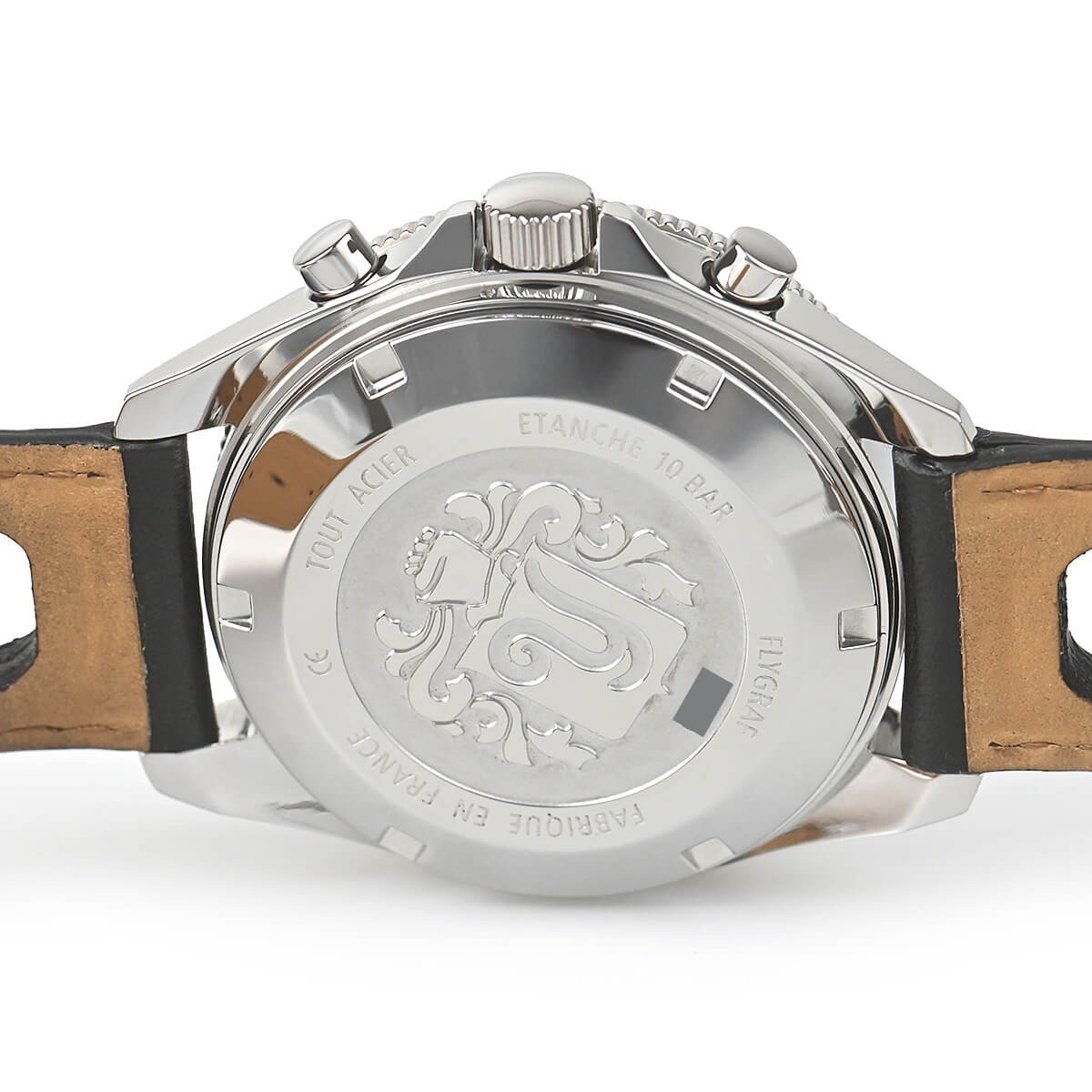 Yema Flygraf Heritage Chronograph Automatic Watch YFLY2018-AAS 39mm Black Dial