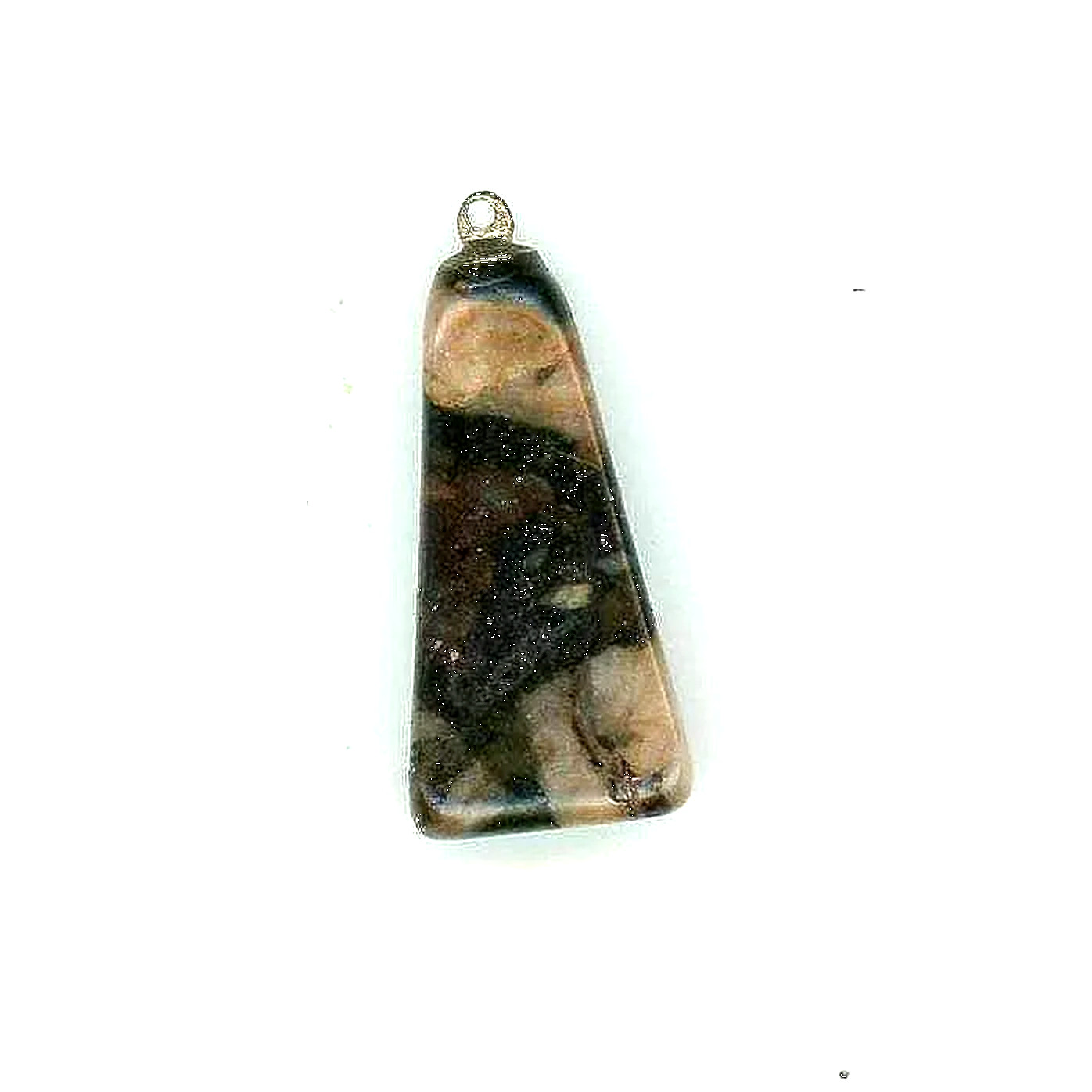 1 Agate Pendant With Bail Attached 1 1/4″ Long x 5/8″ W x 3/8″ Thick Tan Brown