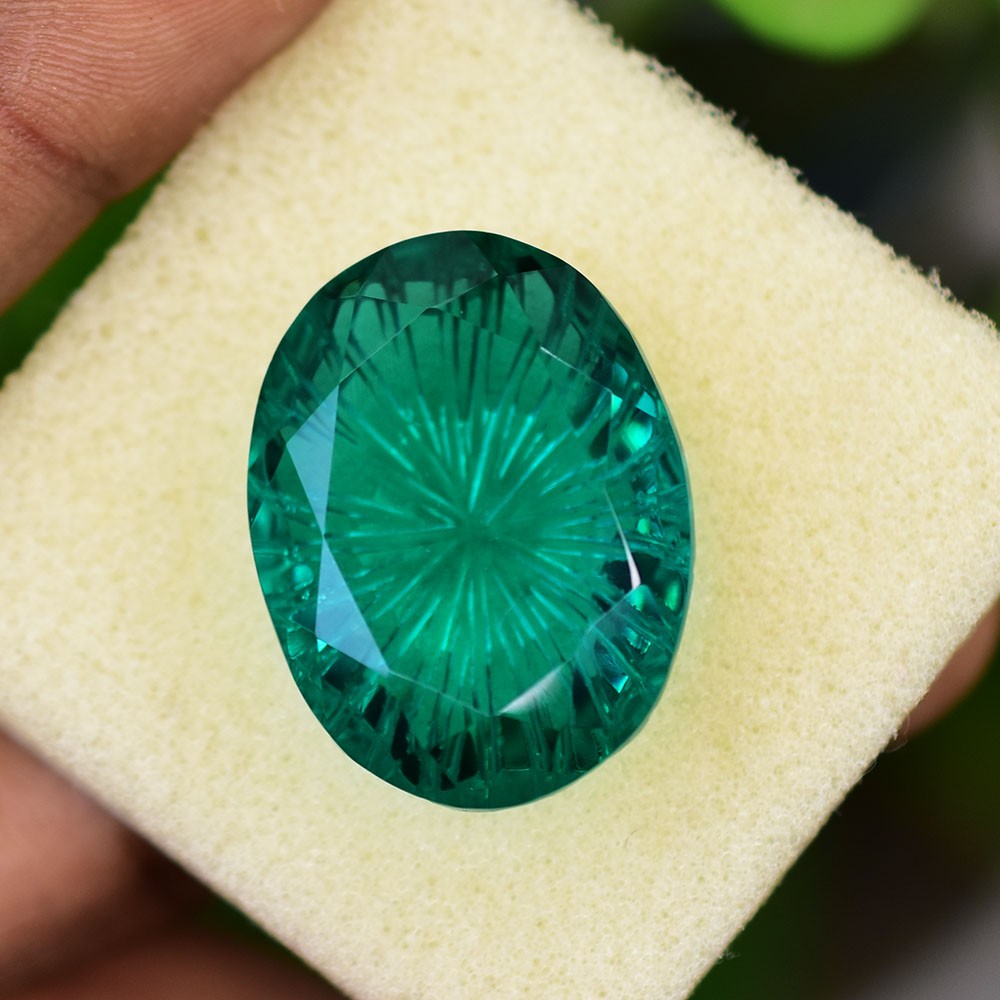 50 Ct Natural Green Topaz Perfect Oval Cut Certified Flawless Loose Gemstones