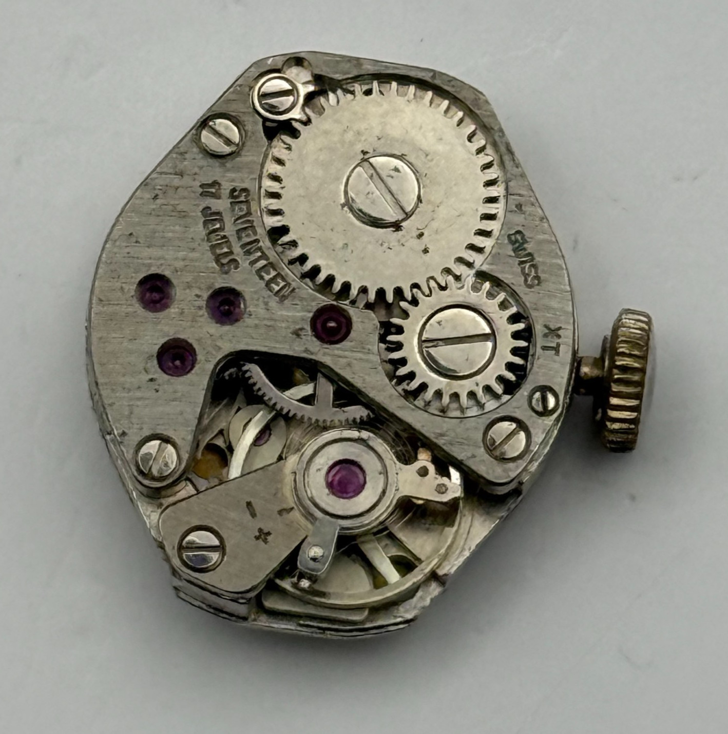 FHF ST 69-21 Watch Movement Ingersoll 17 Jewels Lever Manual Wind Parts 17.7mm