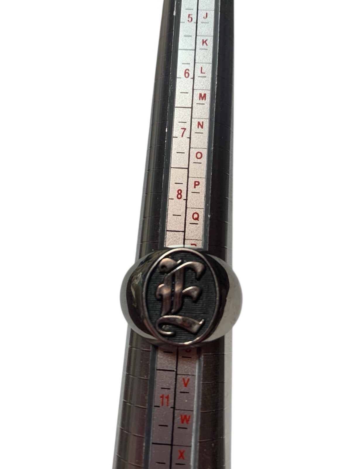 ArtCarved Letter Intial E Signet Black Ring Made In Mexico