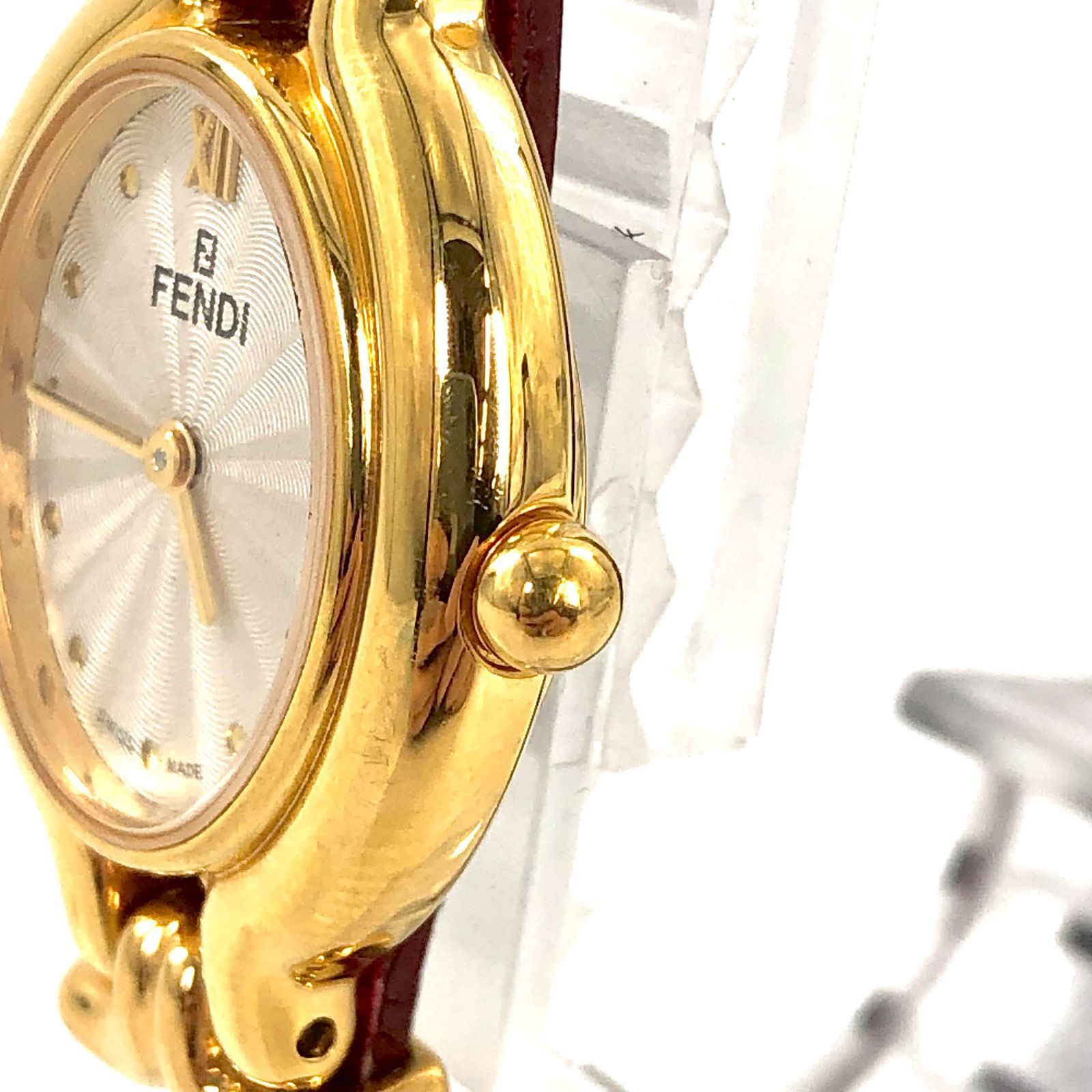 FENDI Chameleon 640L Quartz Women Watch Gold 24mm Swiss Made JAPAN Working Japan