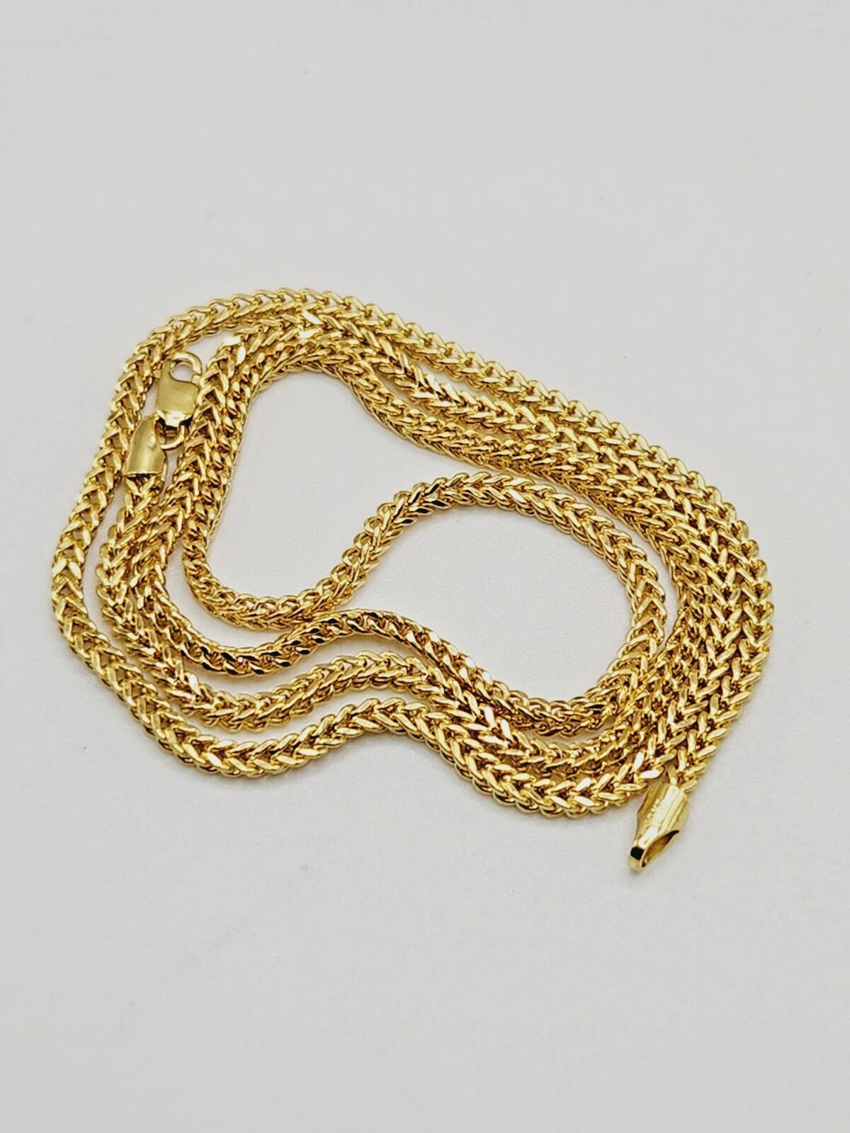 10K Yellow Gold Hollow Franco Chain 22 inches x 2.4 mm x 1.9 mm