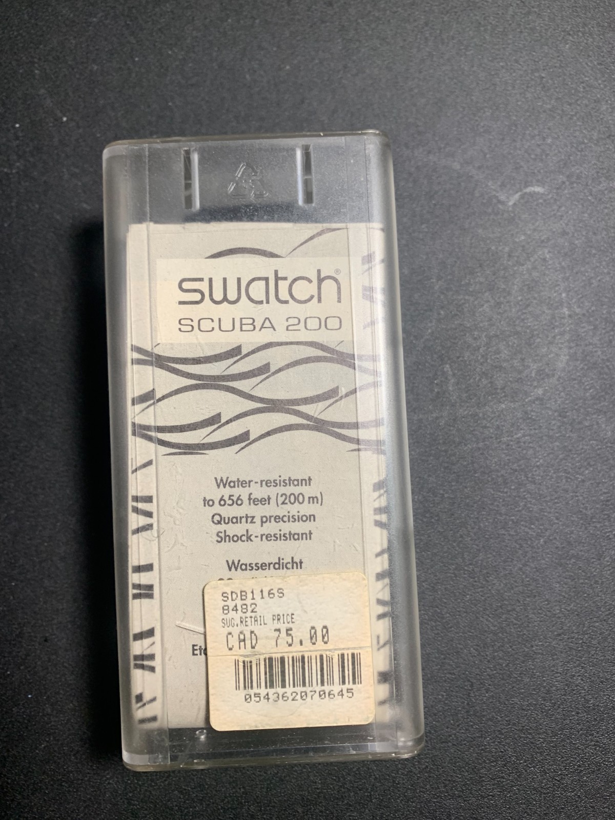 TIME CAPSULE 2000 Swatch Scuba 200 Water Wasp SDB1165 Yellow Black NOS New Batt