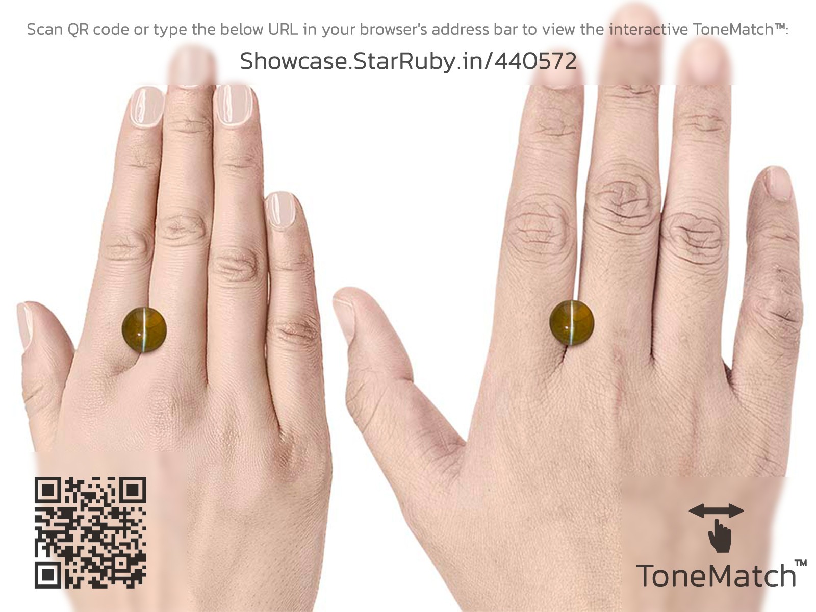 GRS & IGI Certified CEYLON Chrysoberyl Cat’s Eye 8.26 Ct. Natural Unheated HONEY