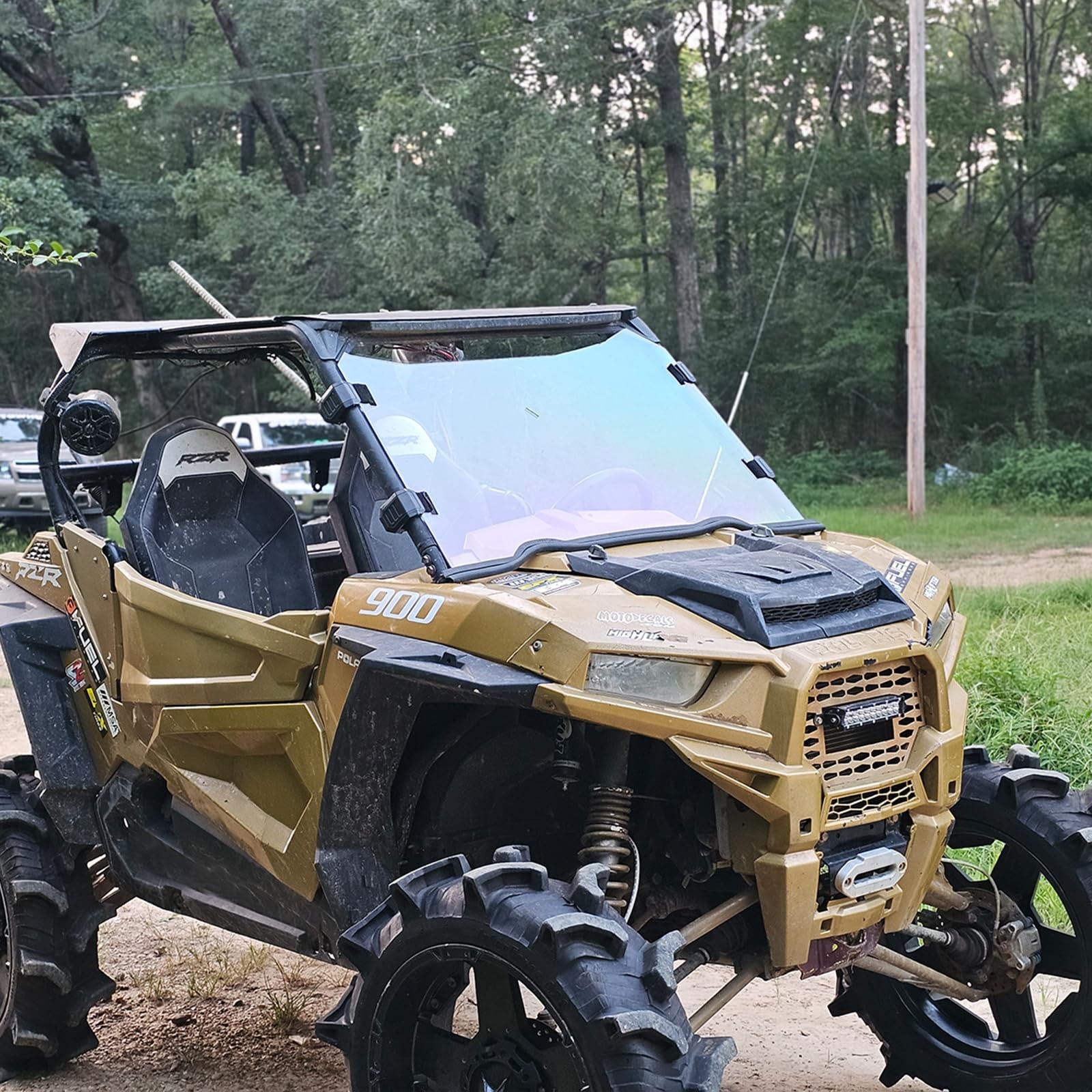 Starknightmt Scratch-Resistant Full Windshield Compatible Polaris Rzr 2014-2018