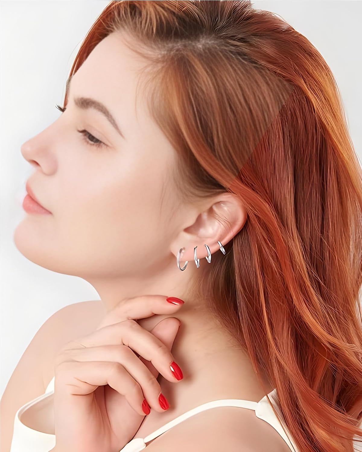 316L Surgical Stainless Steel Huggie Hoop Earrings 6Mm 8Mm 10Mm 11Mm 12Mm 14Mm H