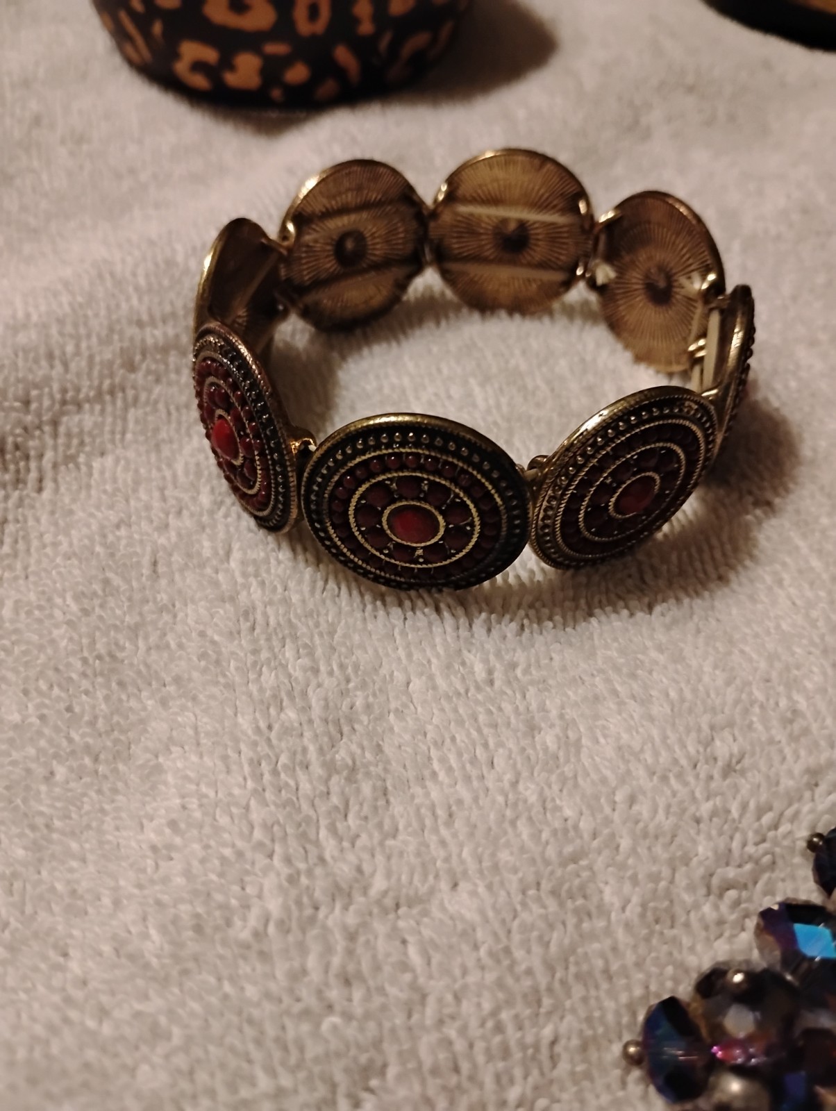Vintage Bracelets Wood Stretch Beaded Bone Plastic Lot Of 12