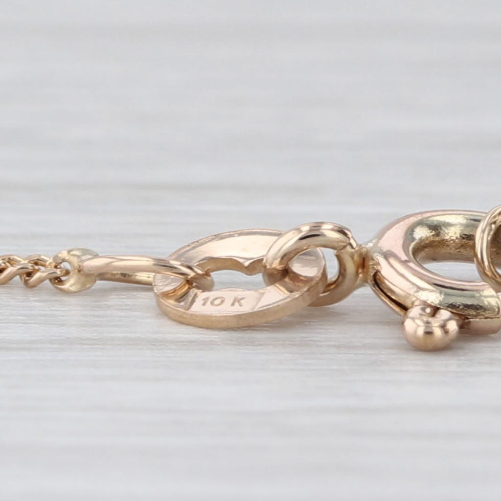 Curb Chain Necklace 10k Yellow Gold 13.5″ 1mm