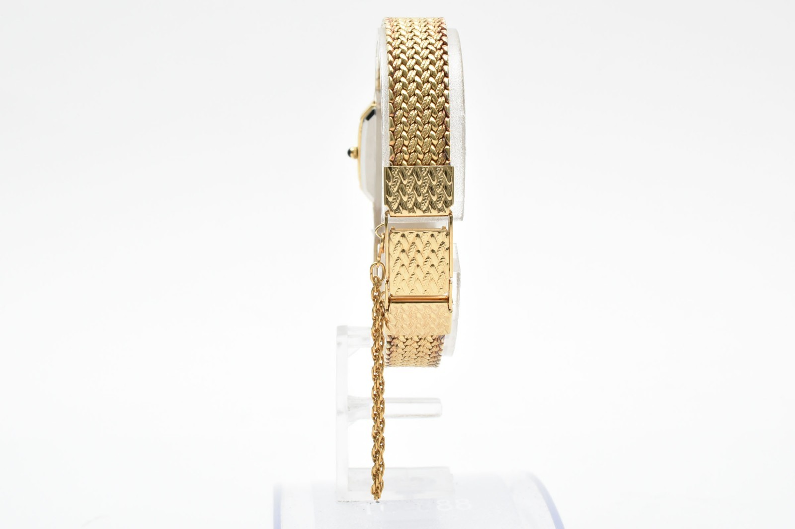 SEIKO Exceline 7321-5910 2P Diamond Gold 18mm Quartz Ladies Vintage Watch JAPAN