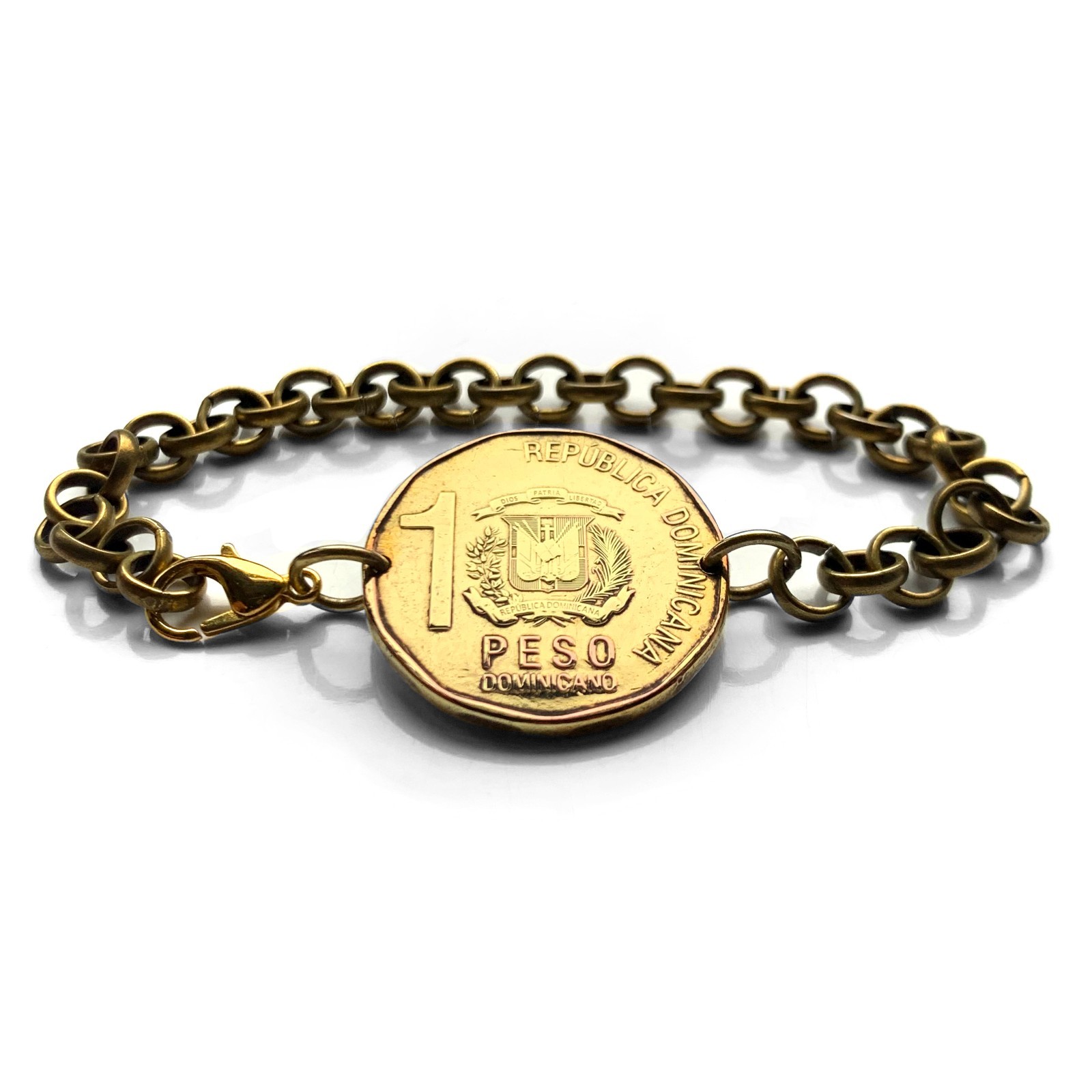 2020 Dominican Republic 1 Peso coin bracelet Santo Domingo Santiago Cibao 000165