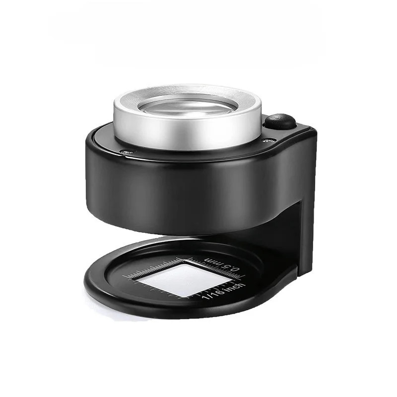 60x magnifying glass USB rechargeable Optical GlassLens Loupe with 6LED UV light