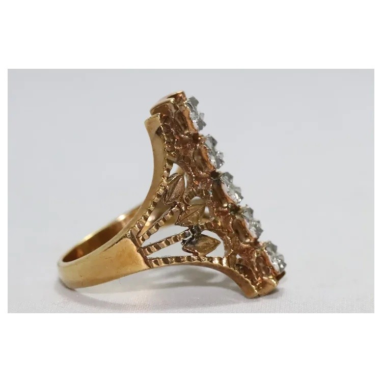 Vintage 14 KT Gold Overlay Sterling Silver Ring