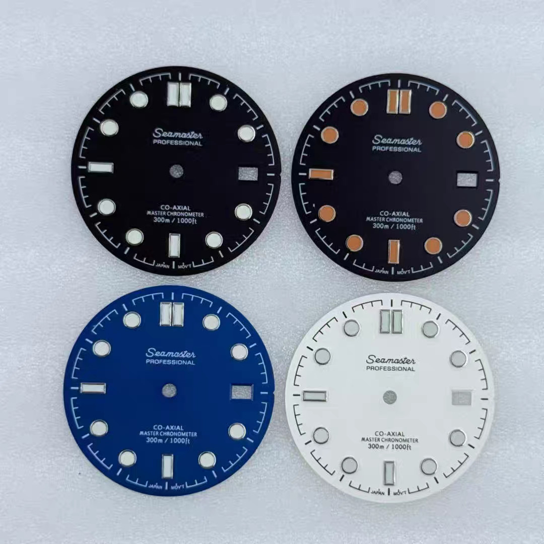 New Seiko blue Seamaster 300m dial 31mm, suitable for NH35 movement green night