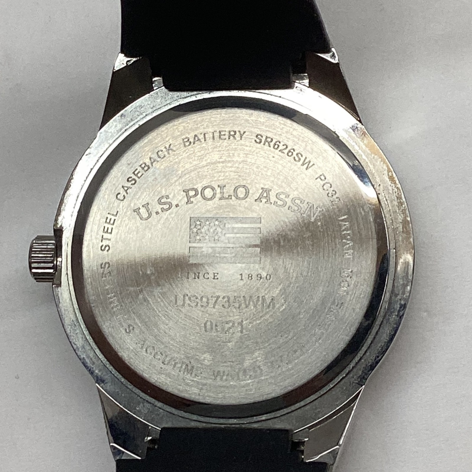 U.S POLO ASSN. MEN WristWATCH- Rubber Wristband. Smokefree Big Faced Watch