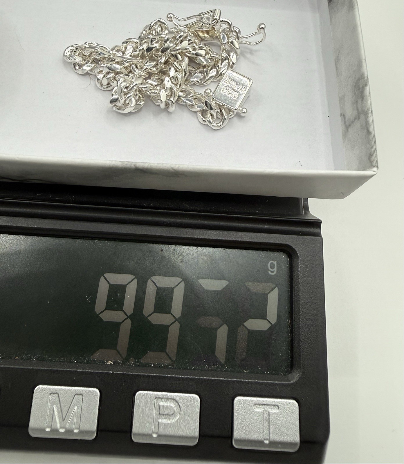 Solid Sterling Silver Italy 925 Miami Cuban Bracelet 4mm 7.5” Long