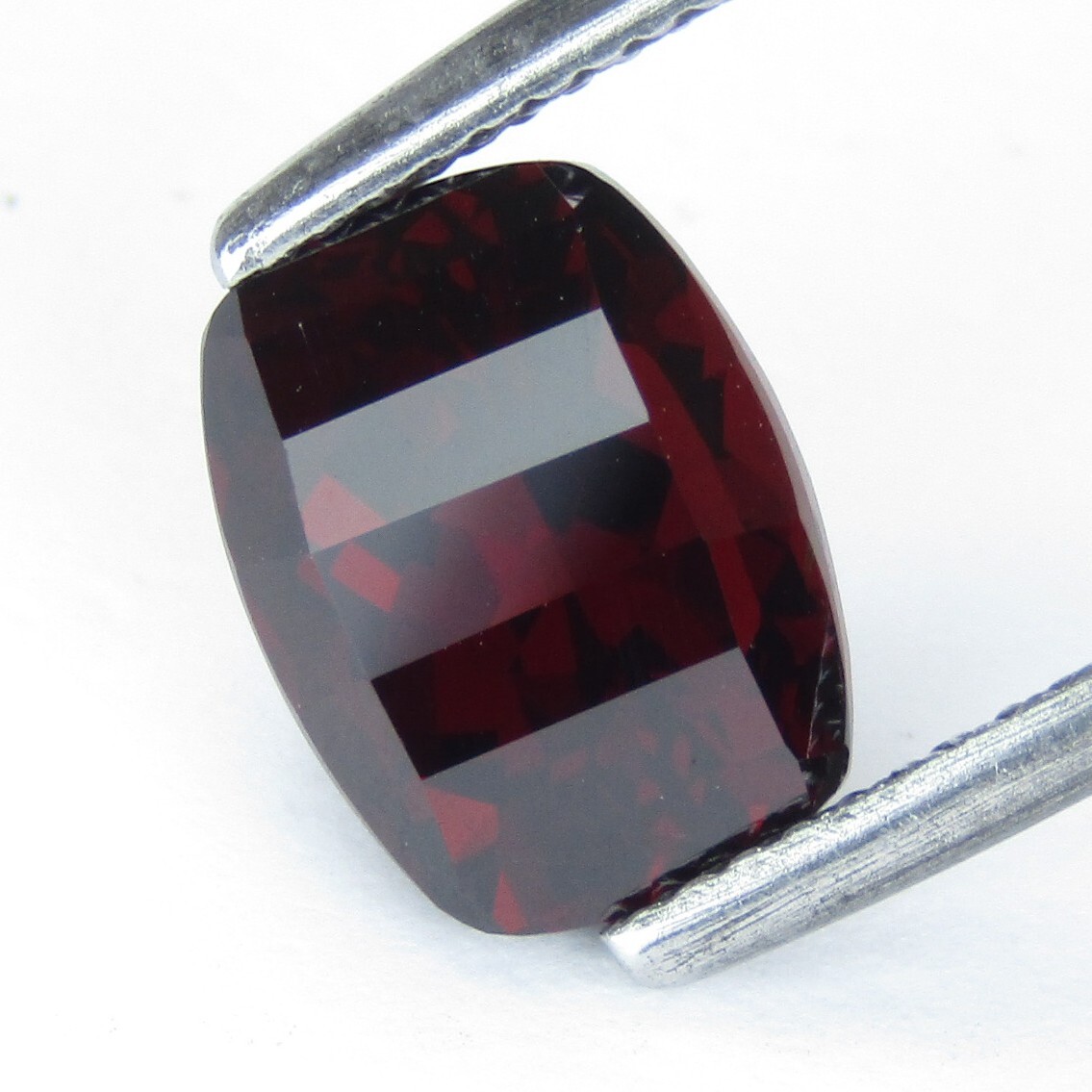 5.470Cts Natural Red Color Almandine Garnet Cushion Checker Cut Loose Gemstone