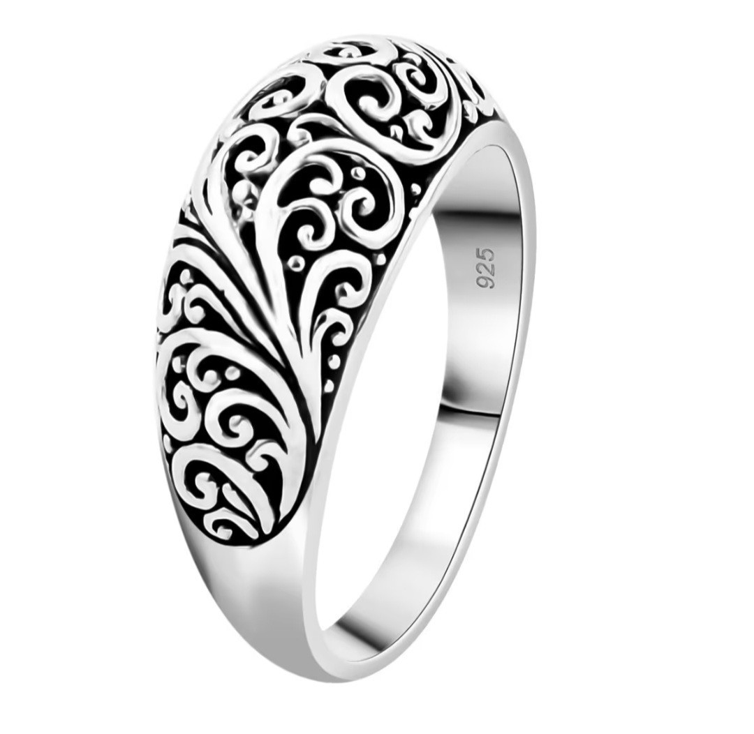 Bali Legacy Filigree Ring in Sterling Silver (Size9.0) 5 Grams STS 925