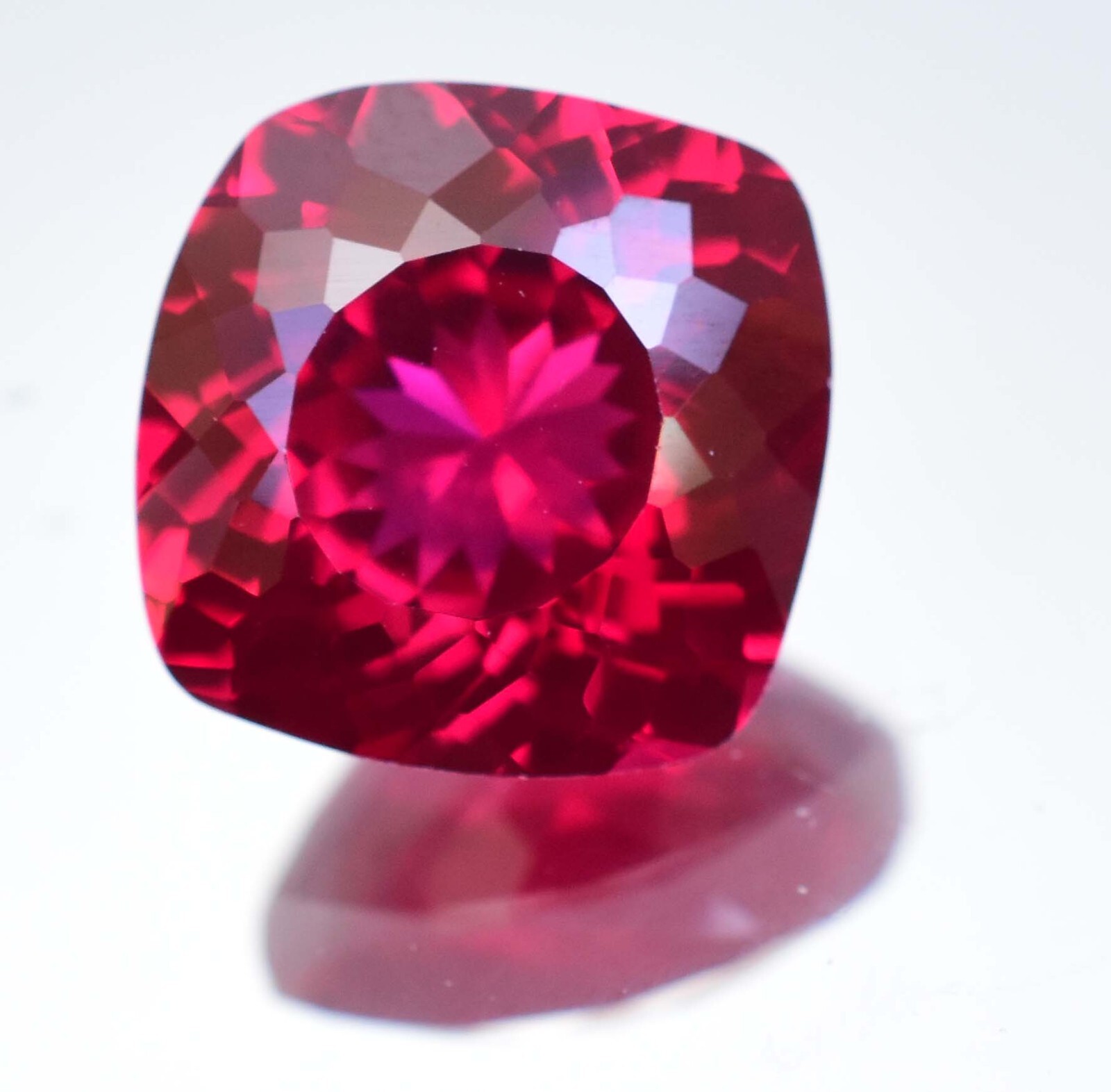 12.60Ct Natural Myanmar Red Spinel Certified Cushion Cut Flawless Loose Gemstone