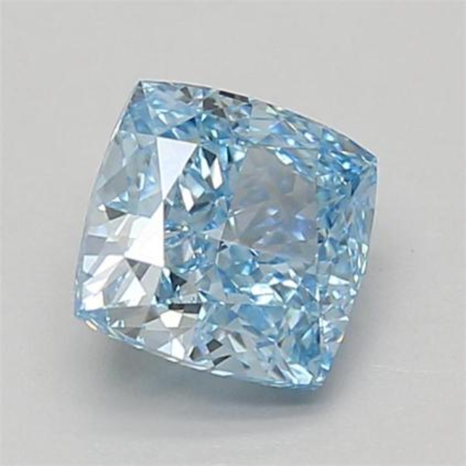 CERTIFIED 7.00 Ct Natural blue Diamond cushion LOOSE VVS/ 12.5 mm