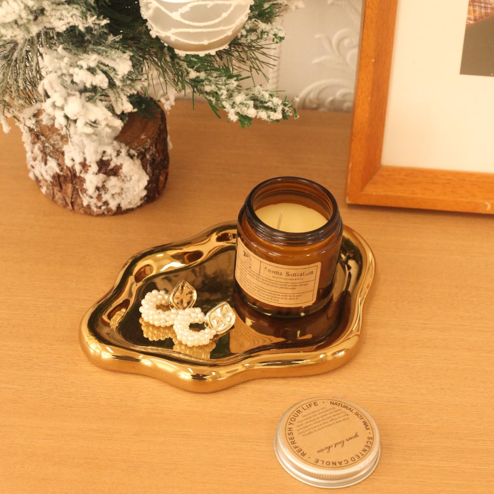 Ceramic Cloud Jewelry Tray – Decorative Trinket Dish, Ring Holder, Aesthetic Roo