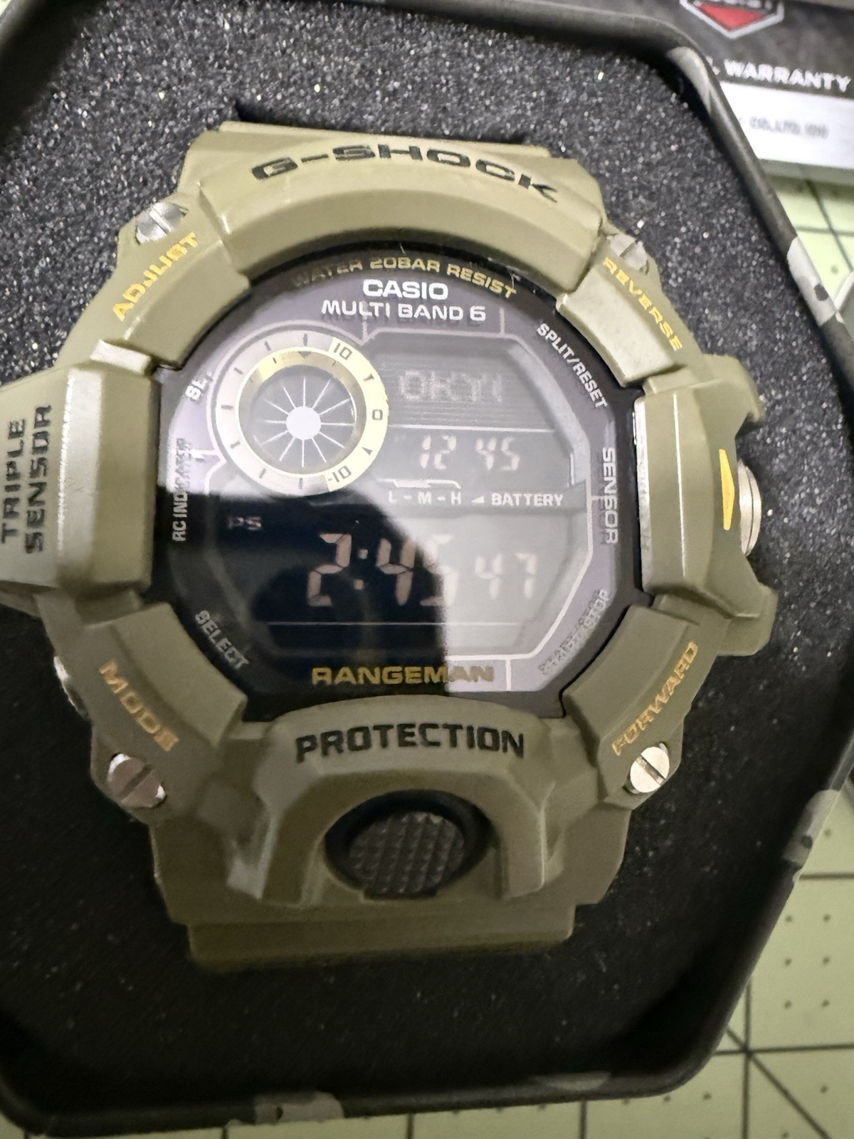 💈CASIO G-Shock Rangeman Multi-Band 6 Triple Sensor Digital Men’s Watch GW9400-1