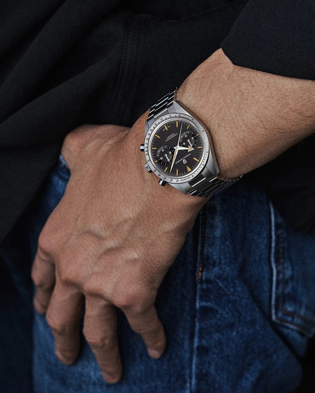 LUXURY PAGANI DESIGN VK64 Moon Quartz Watch Men Retro Speed Chronograph Sapphire