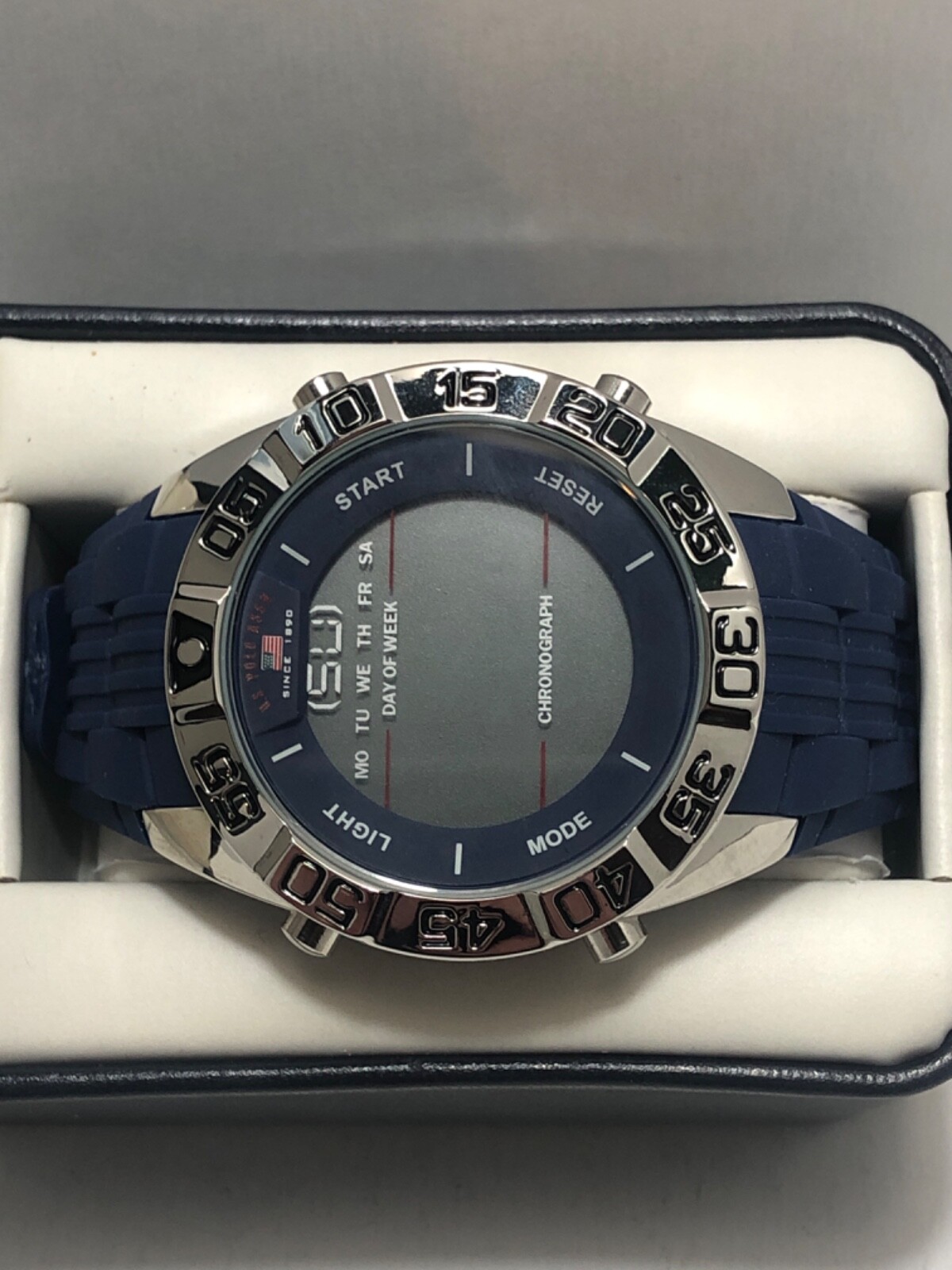 U.S. Polo Assn. Men’s Digital watch with blue strap New