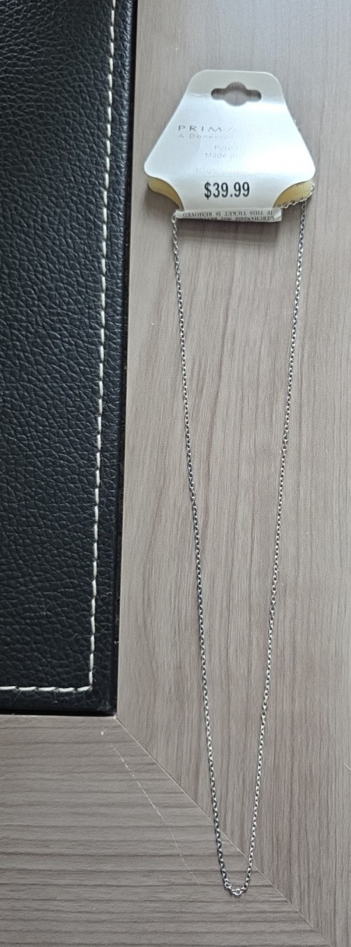 Pure 100 By Dancecraft Made In Italy 10.0% Pure Silver 20″ Necklace