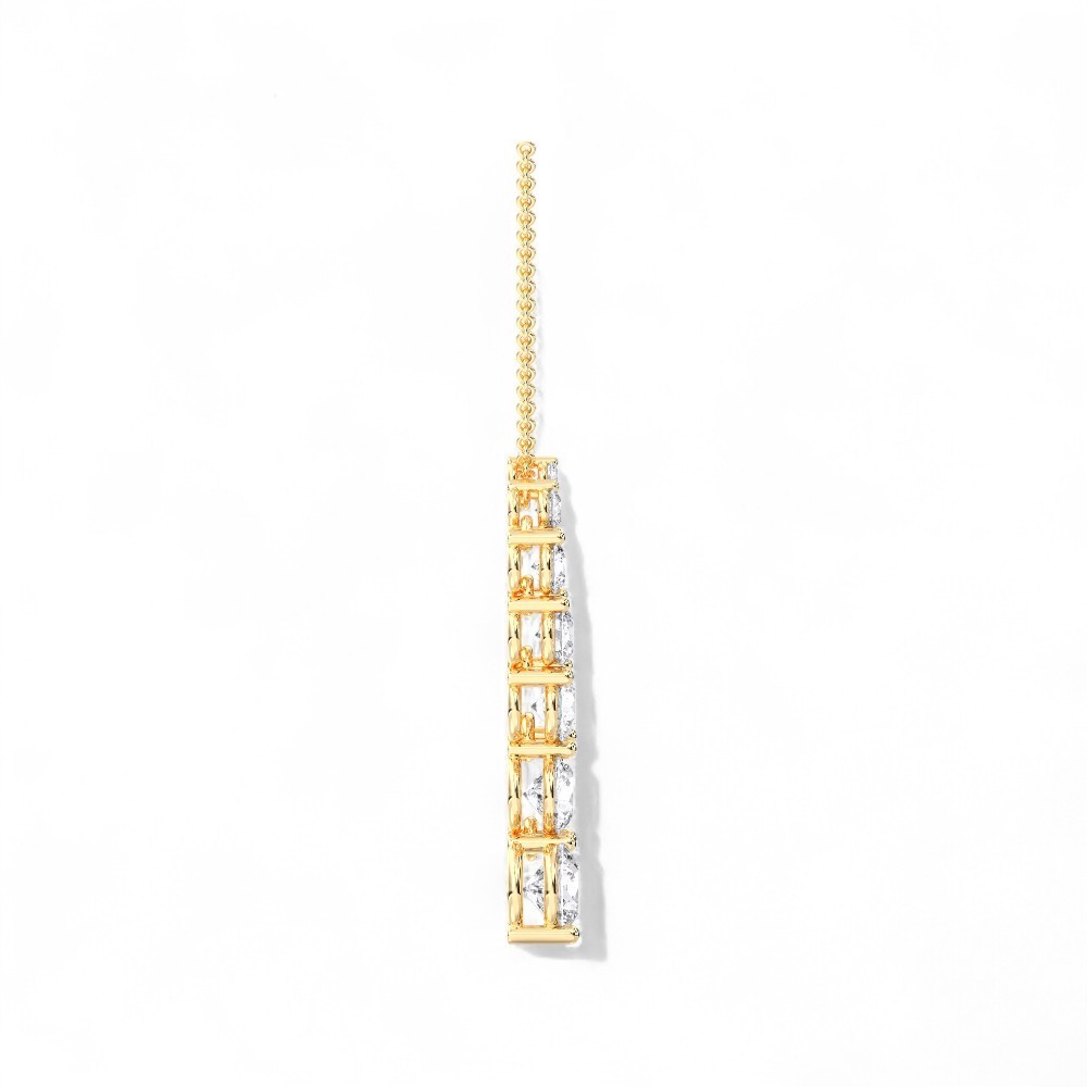 1.50 Ct F VS Round Lab Grown Diamond Pendant 14k Yellow Gold Certified
