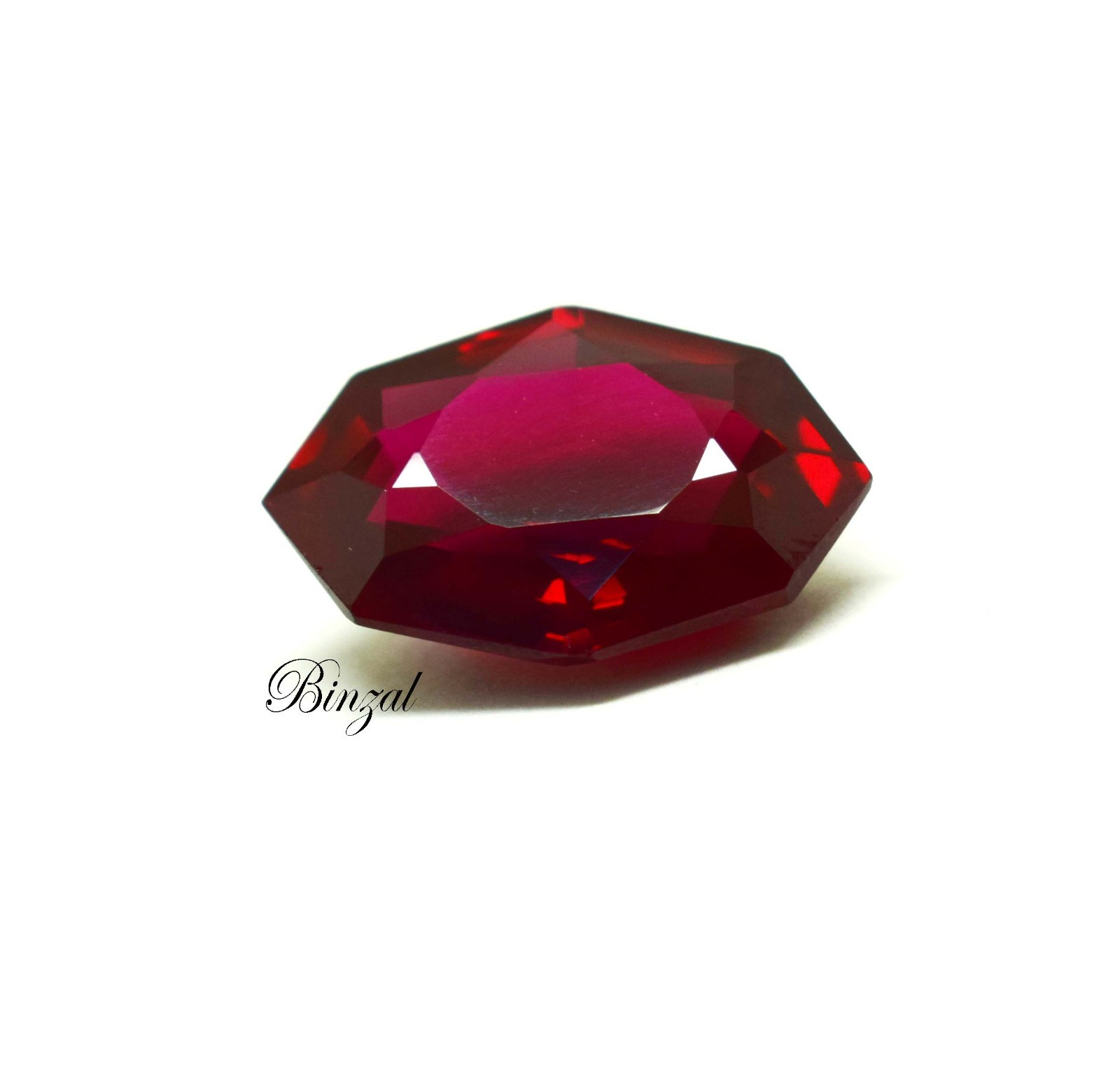 20-22 Ct Natural Mozambique Origin Deep Blood Red Ruby Octagon Loose Gemstone