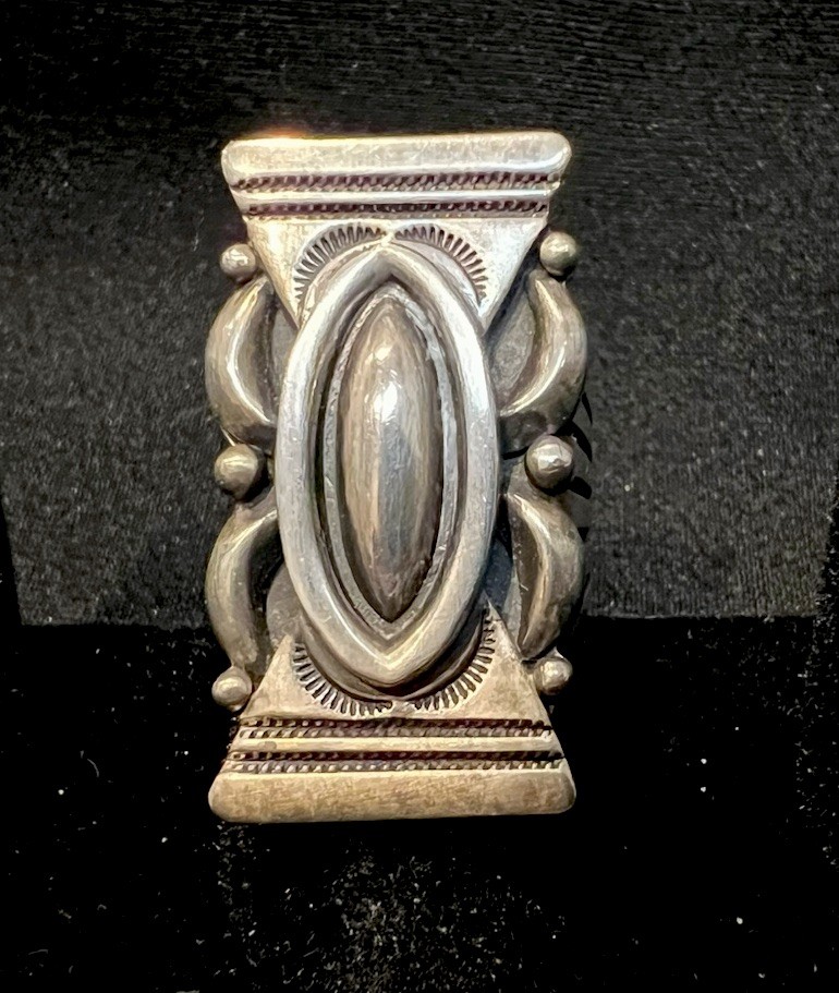 S. Gishal Stamped Sterling Silver Navajo Ring Handmade Signed Sz 5.75 19.9g