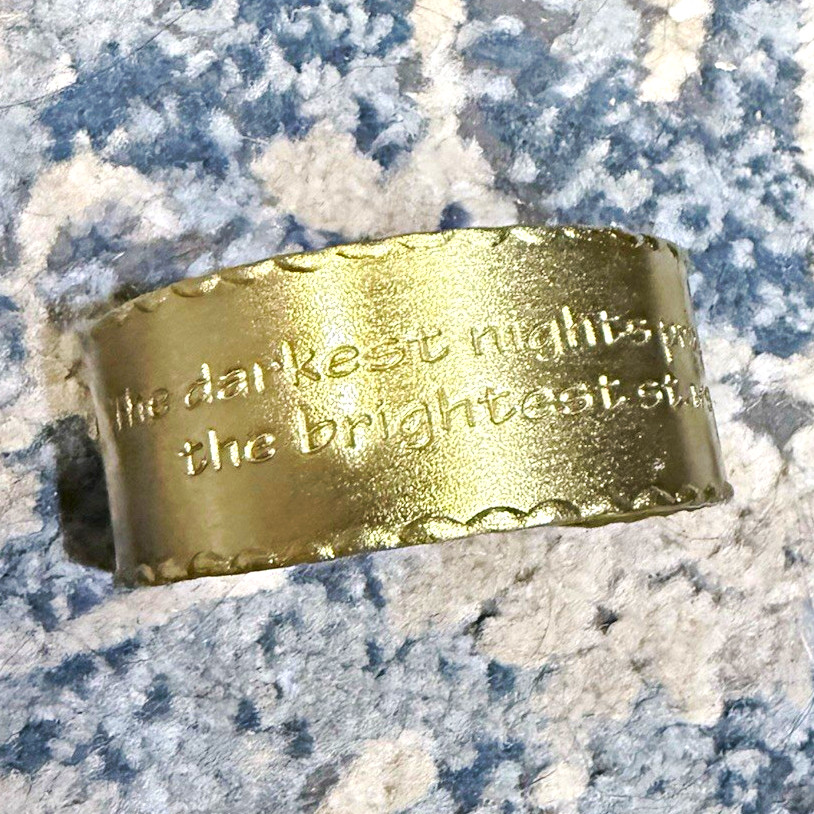 Rustic Cuff Gold Engraved Cuff Bracelet