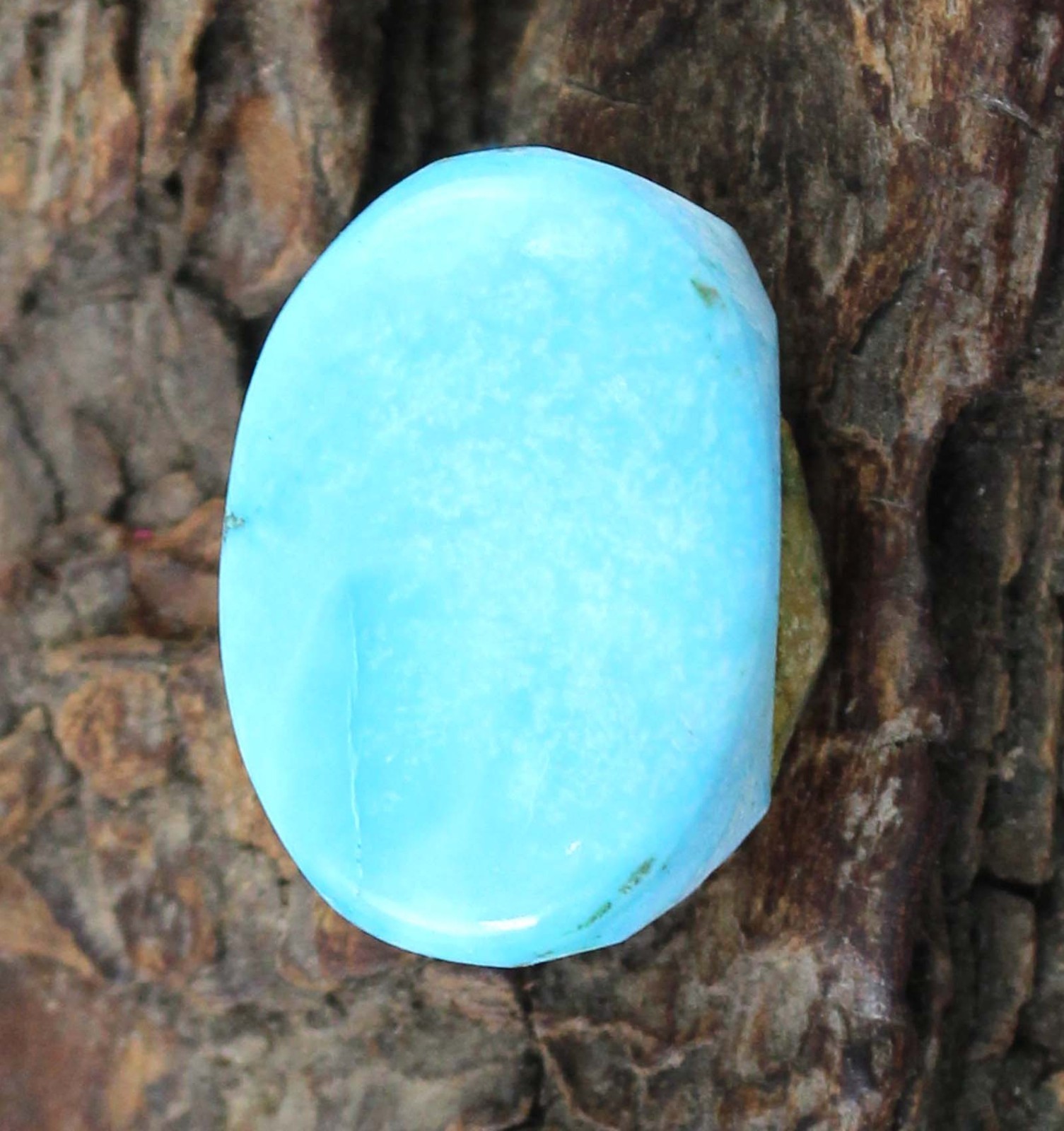 22.65 Ct Certified Natural Blue Turquoise Oval Sleeping Beauty Gemstone T22247