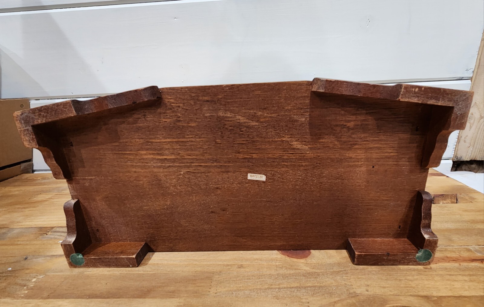 Wood Jewelry Box Table Top Velvet Lined Drawers 13″ X 14″ Vintage Taiwan