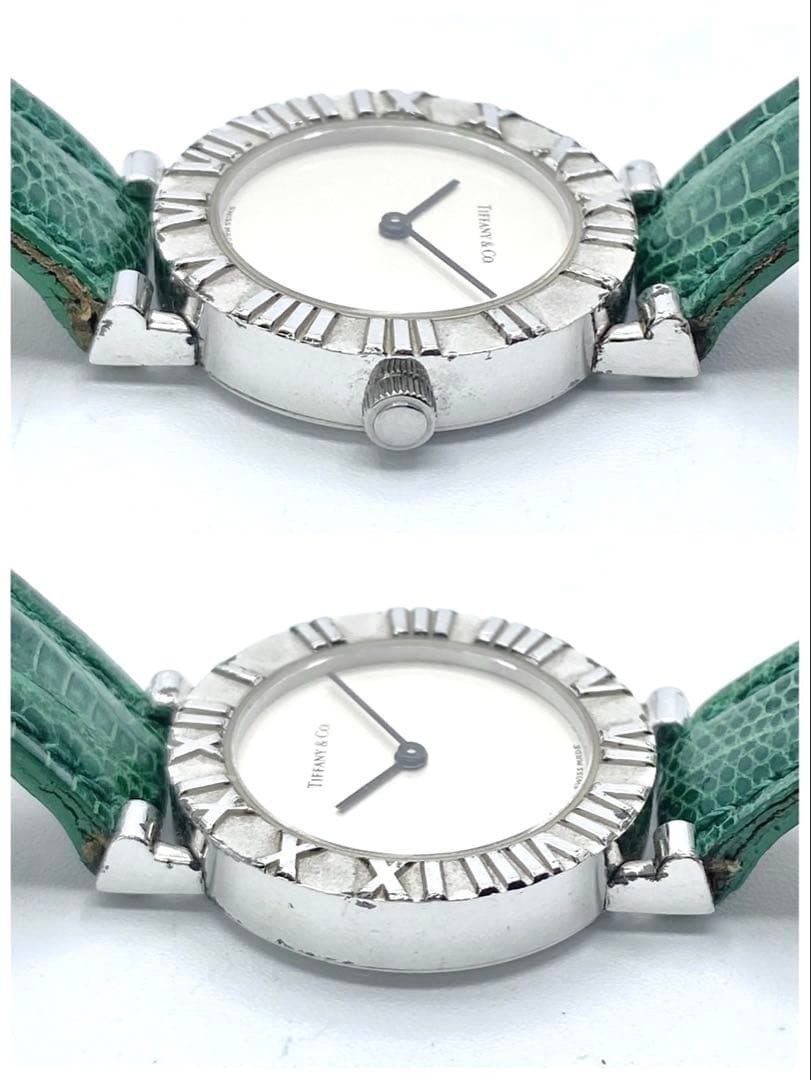 Tiffany Atlas Ladies Silver Quartz Wristwatch sv925 Japan Non-Working 0714510