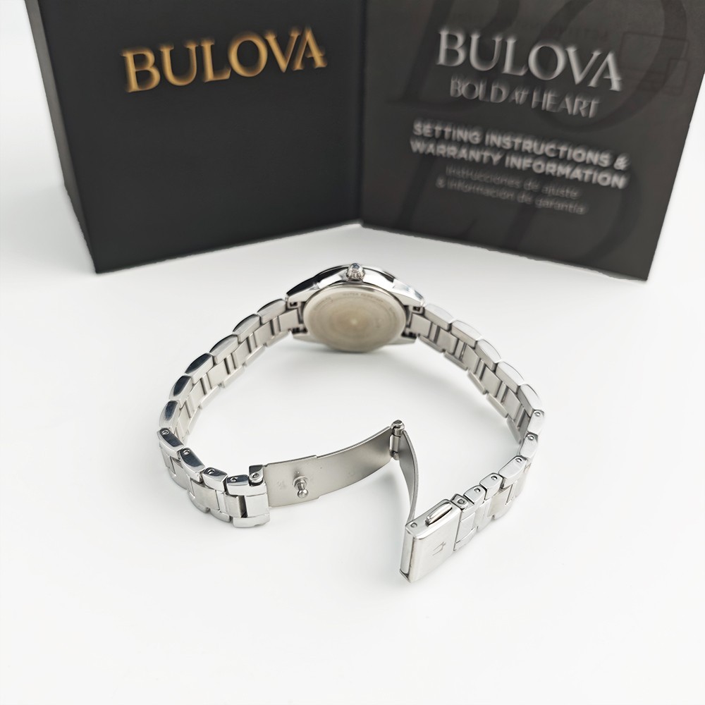Bulova Sutton 96P219 Women’s Quartz Diamond White Dial 28mm Watch New With Box