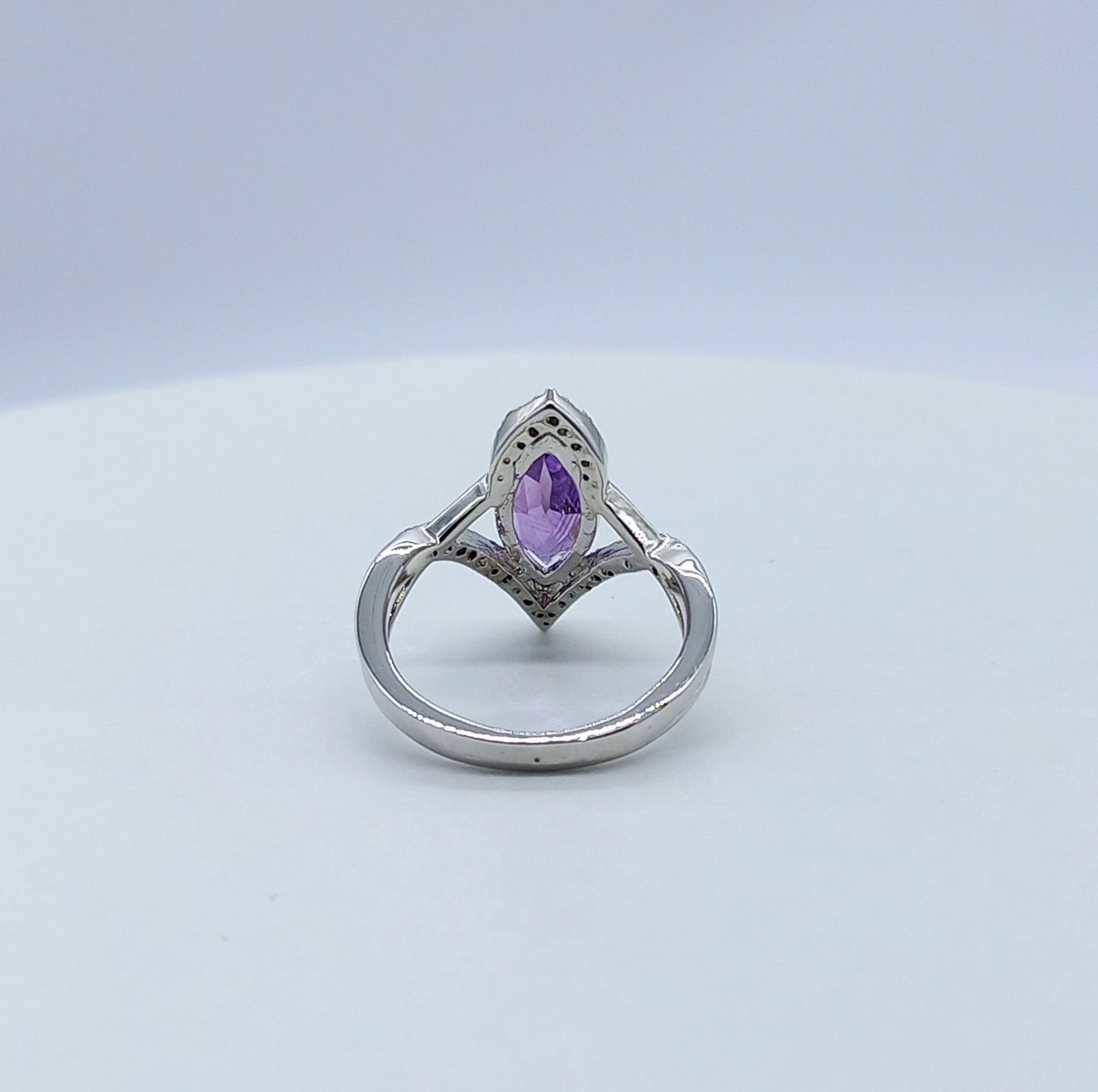 Purple Amethyst Designer Ring 925 Sterling Silver Jewelry