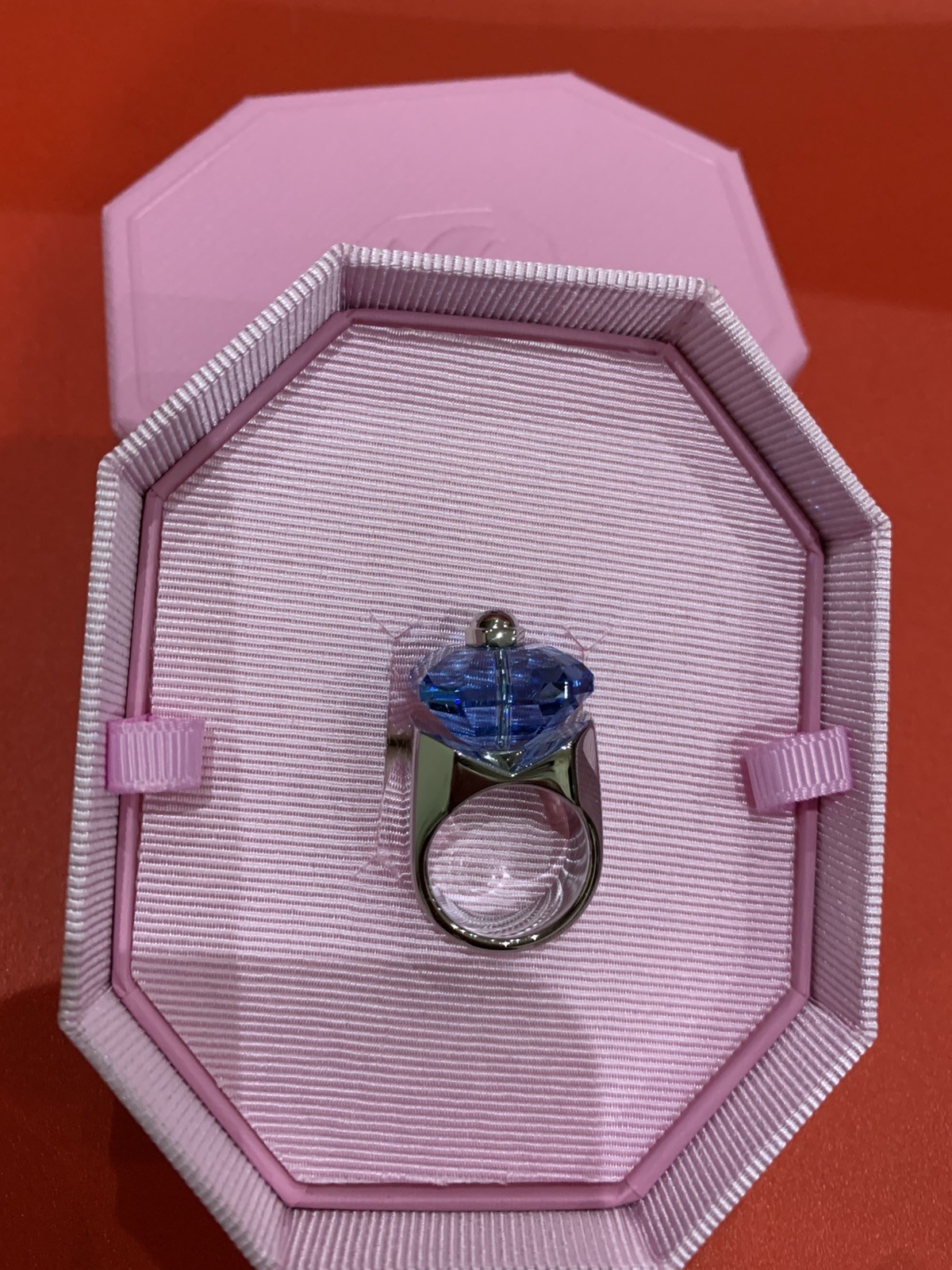 SWAROVSKI Numina ring Square cut Blue Rhodium plated ring size 52 + Gift bag💕